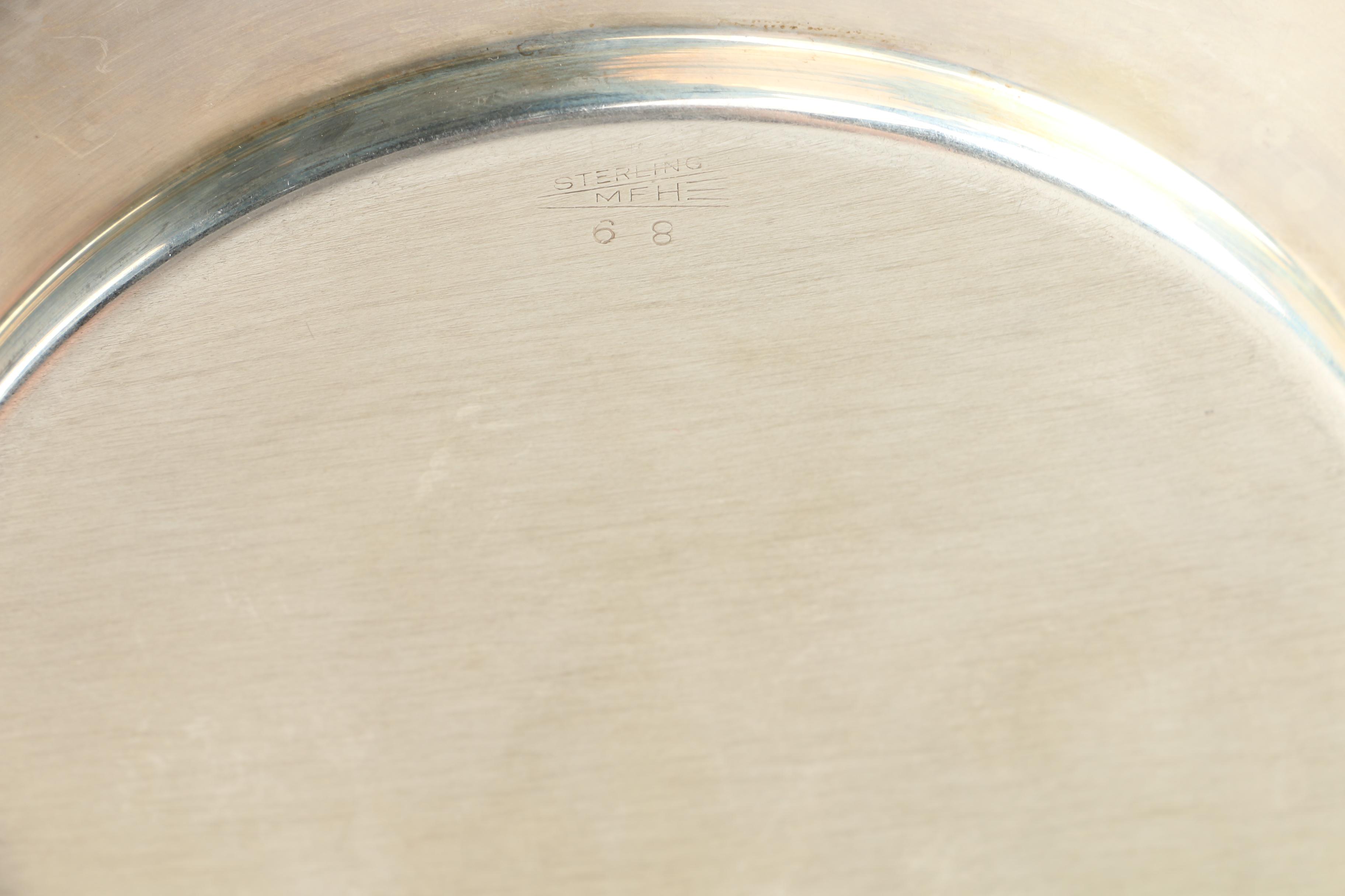 Sterling Silver Bread and Butter Plates Featuring M. Fred Hirsch Co. and Ariston