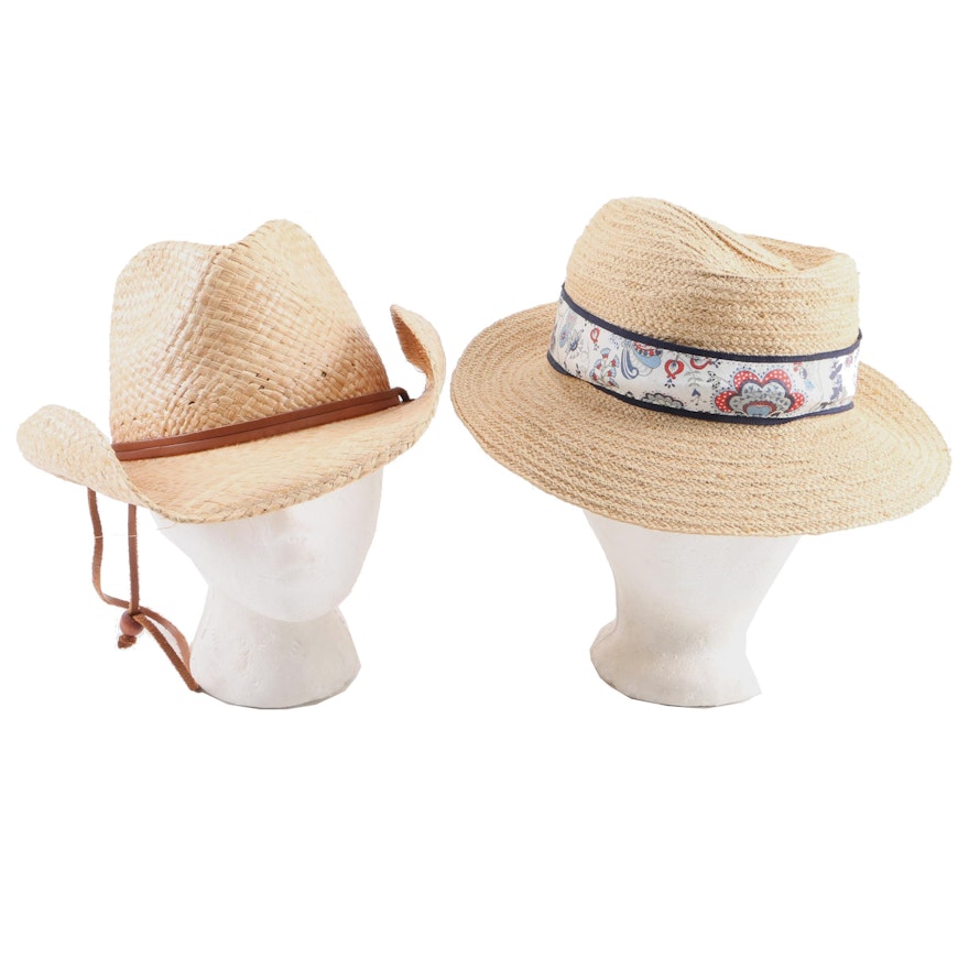 Men's Stetson and Chance Woven Straw Hats