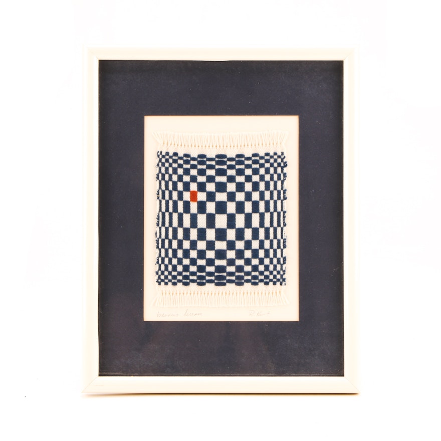 R. Kent Handwoven Miniature Tapestry in Frame "Weaver's Dream"