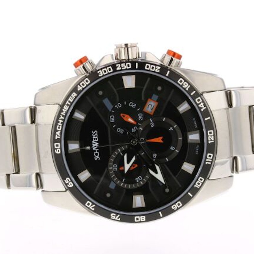 Schweiss Swiss Stainless Steel Water Resistant Wristwatch