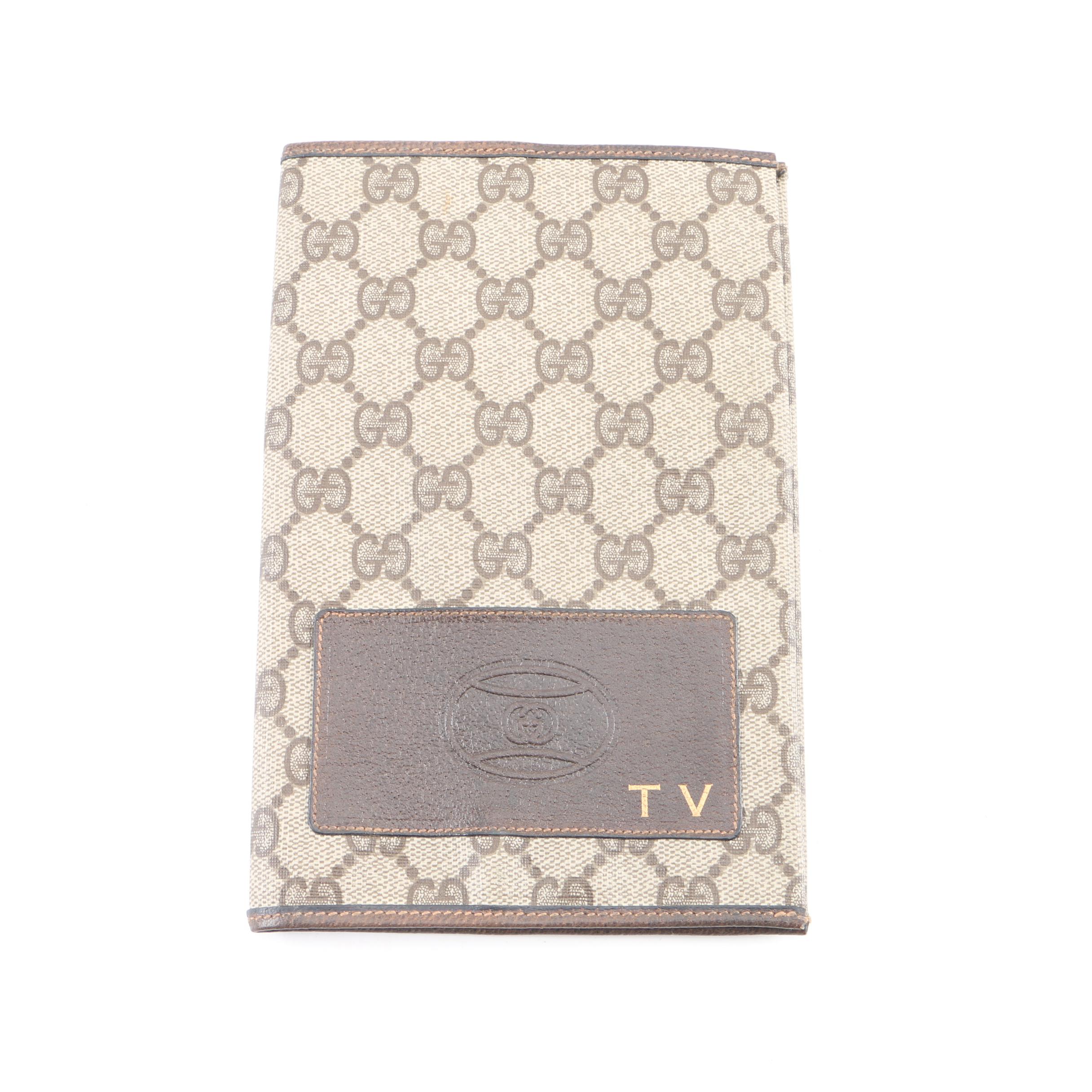 Vintage Gucci Accessory Collection GG Supreme TV Guide Agenda Cover