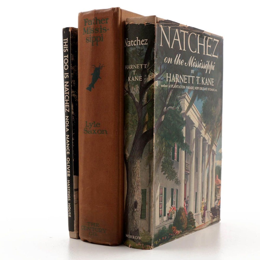 Three Books on Natchez Mississippi  and The Mississippi River