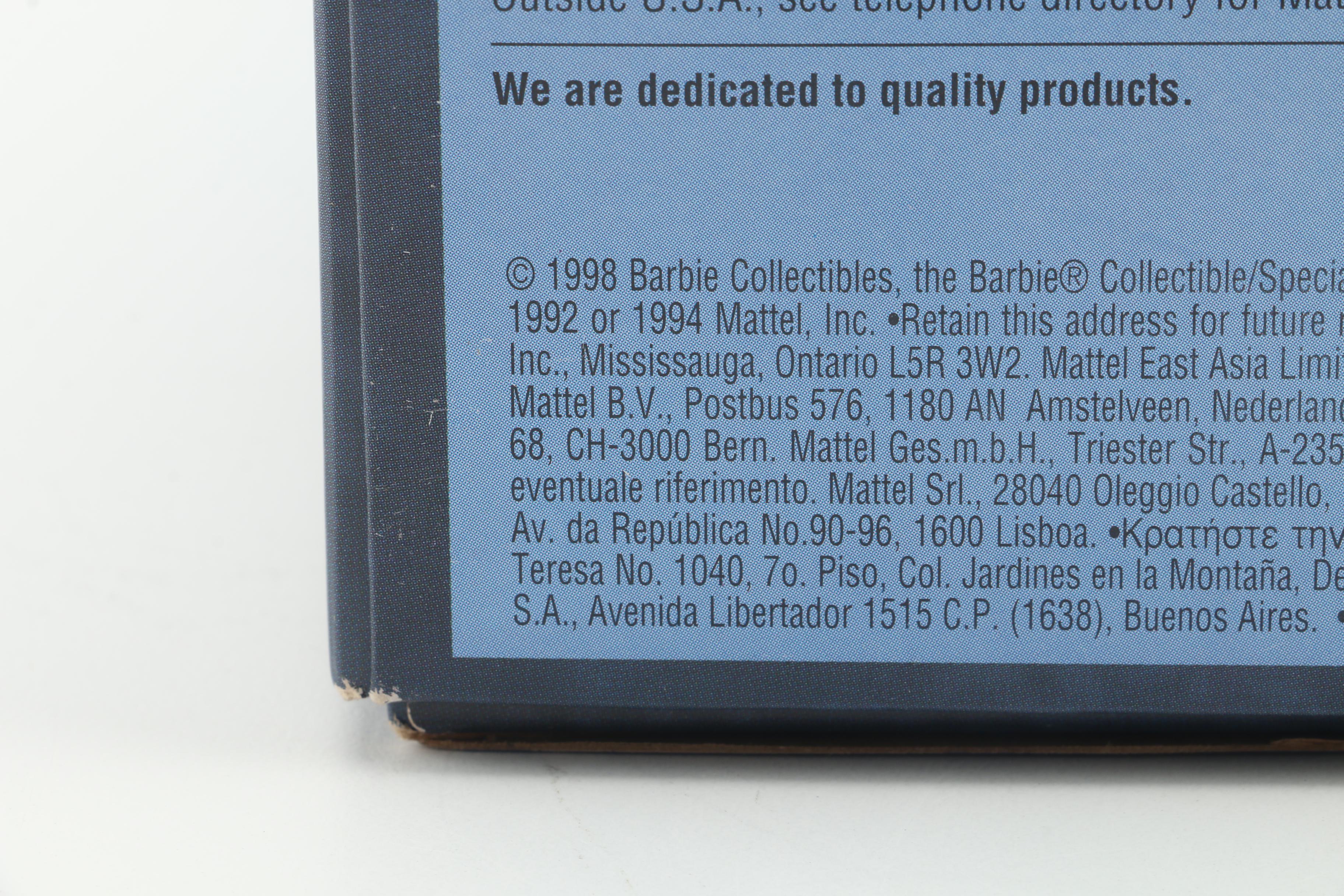 1990s Mattel Couture Barbie Dolls Featuring "Symphony In Chiffon"