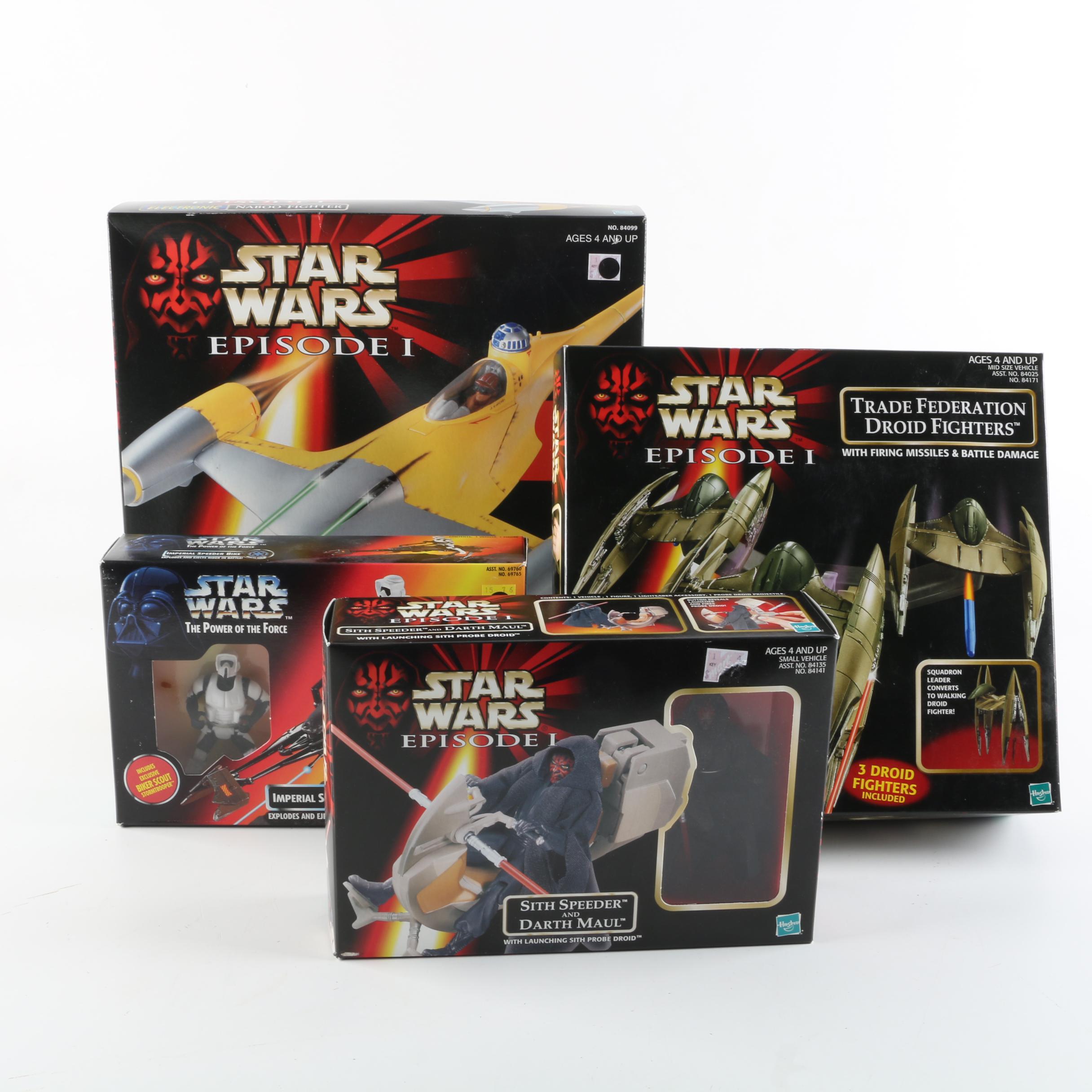 "Star Wars The Phantom Menace" Action Figures and Fighters