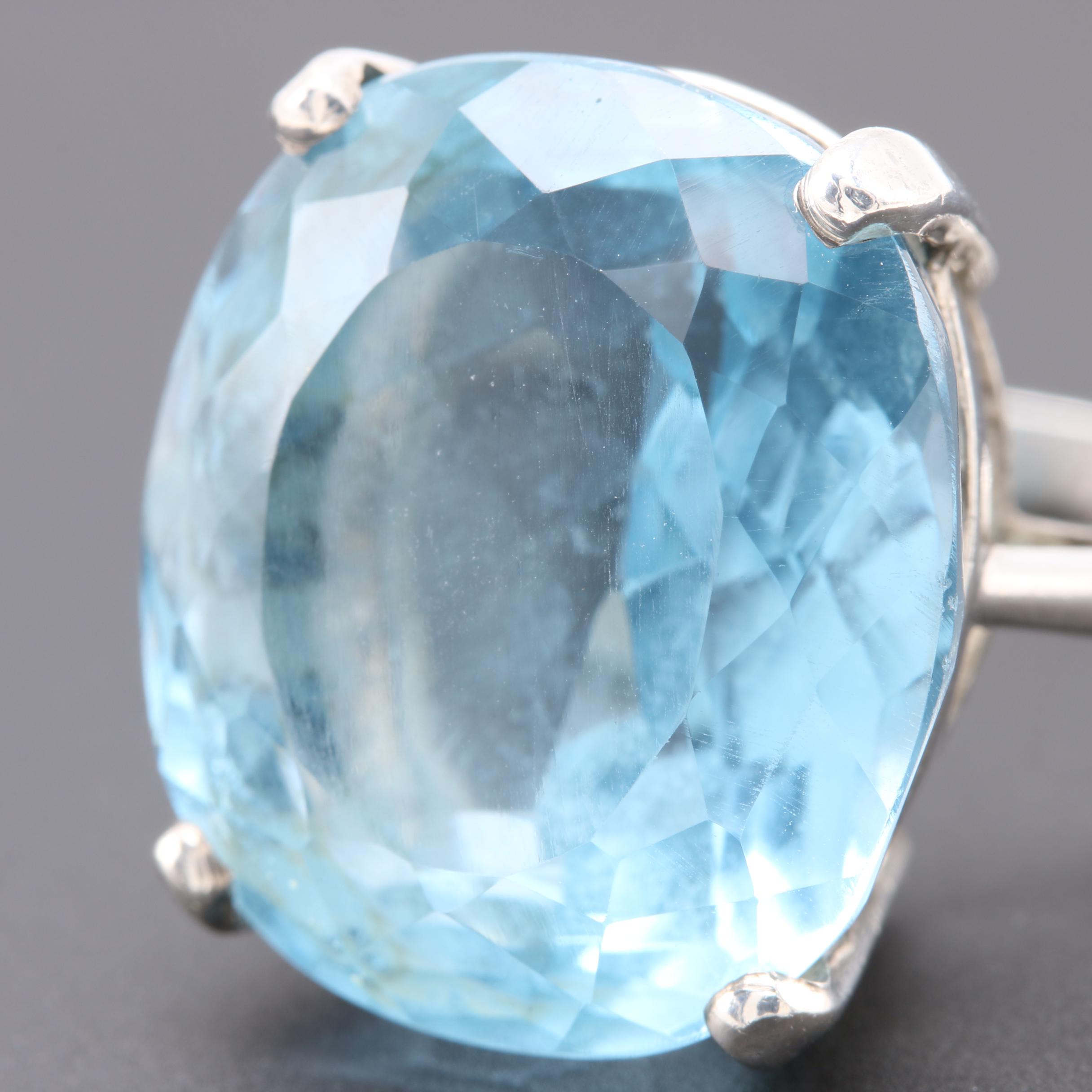 Sterling Silver Blue Topaz Ring