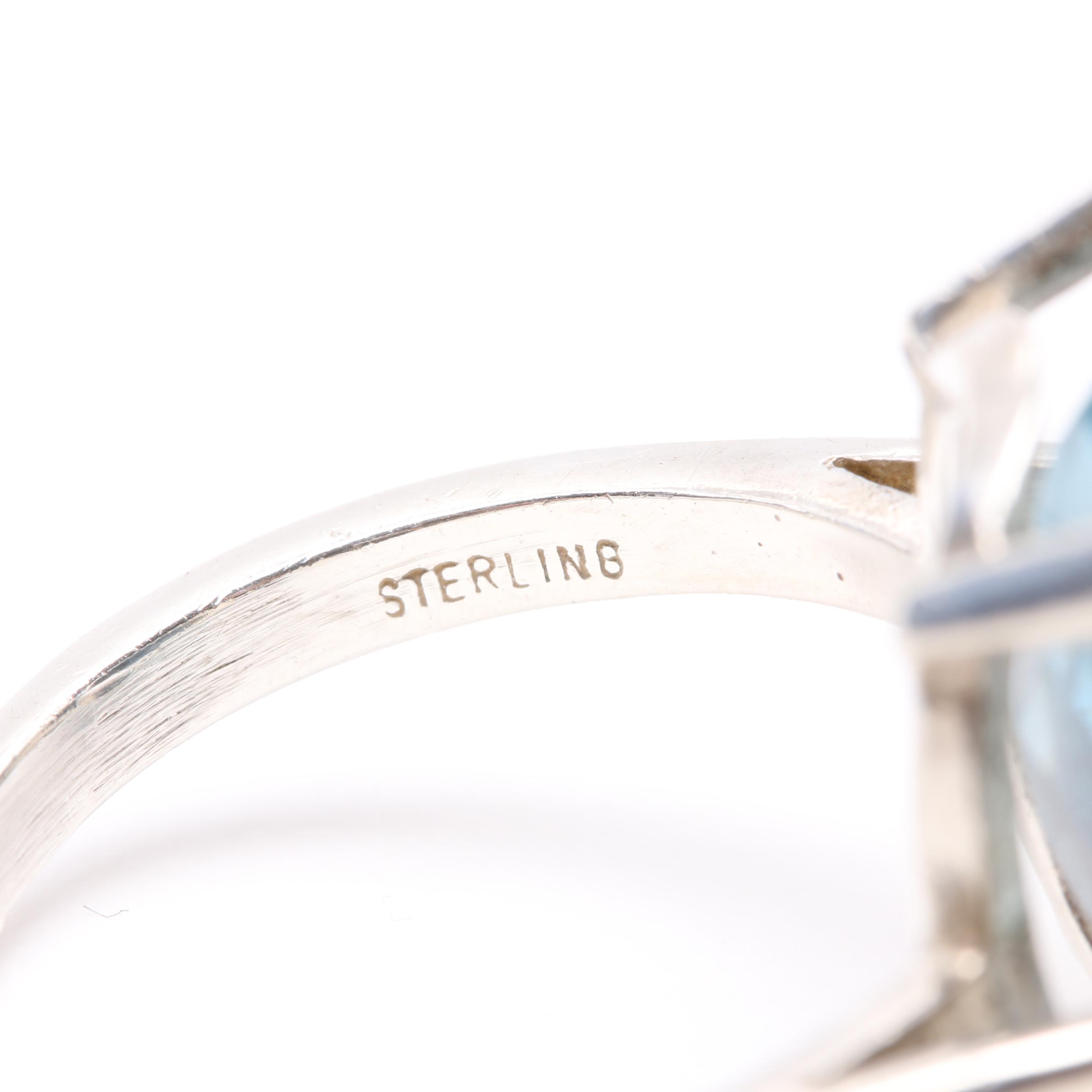 Sterling Silver Blue Topaz Ring