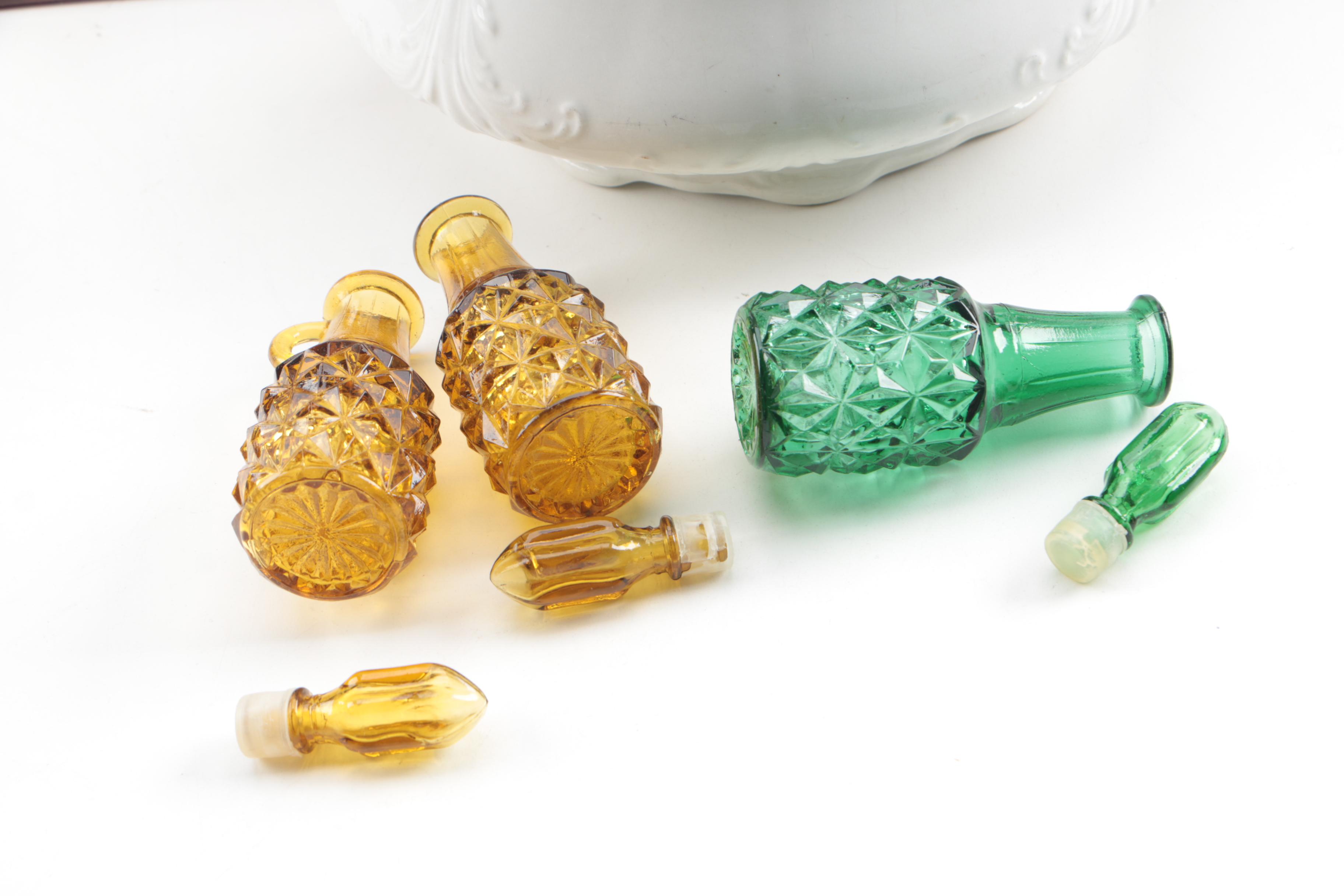 Antique Smith Phillips Semi Porcelain Chamber Pot with Decorative Decor