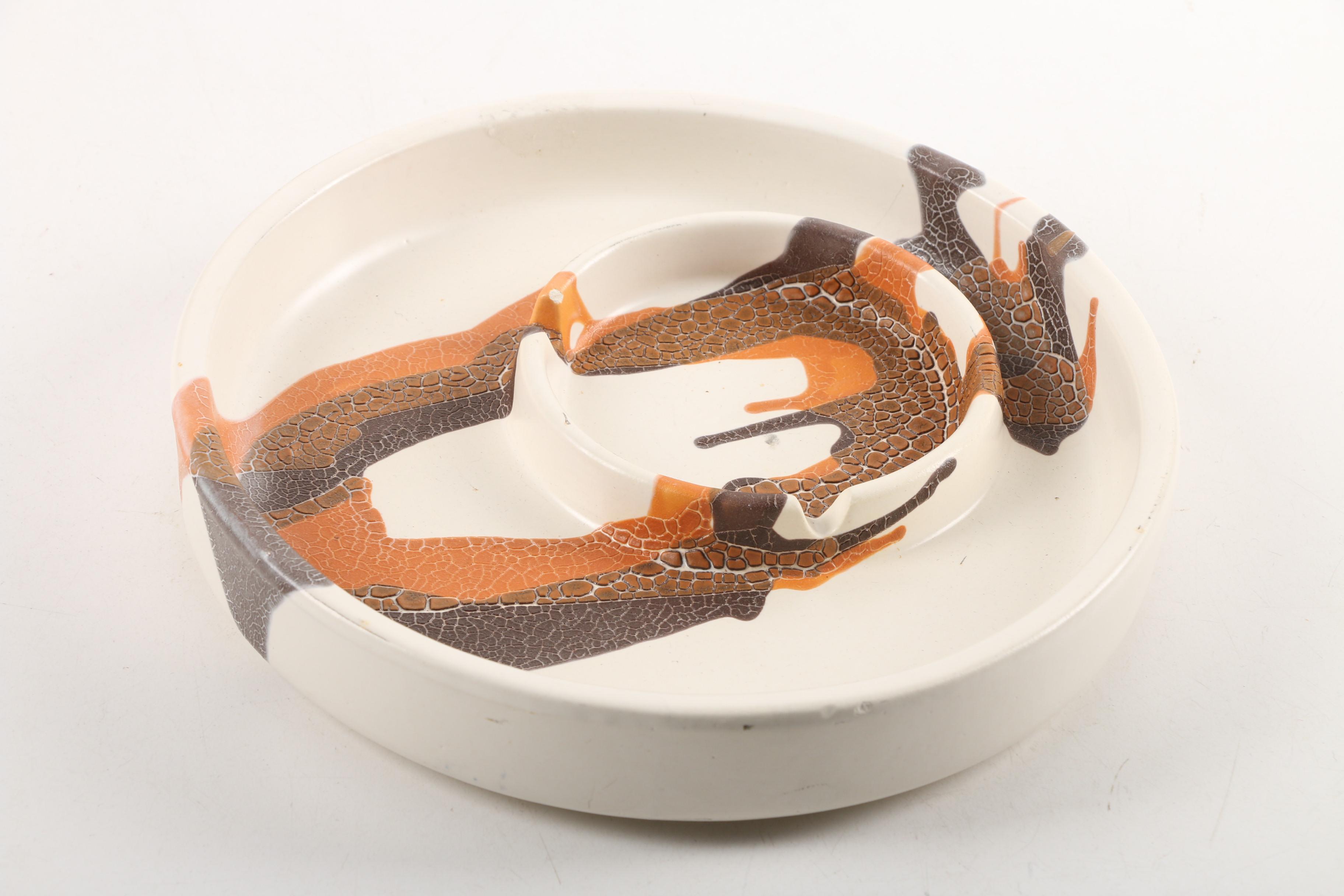 Mid 20th Century Inca Copper, Royal Haeger and California Pottery Ash Receivers