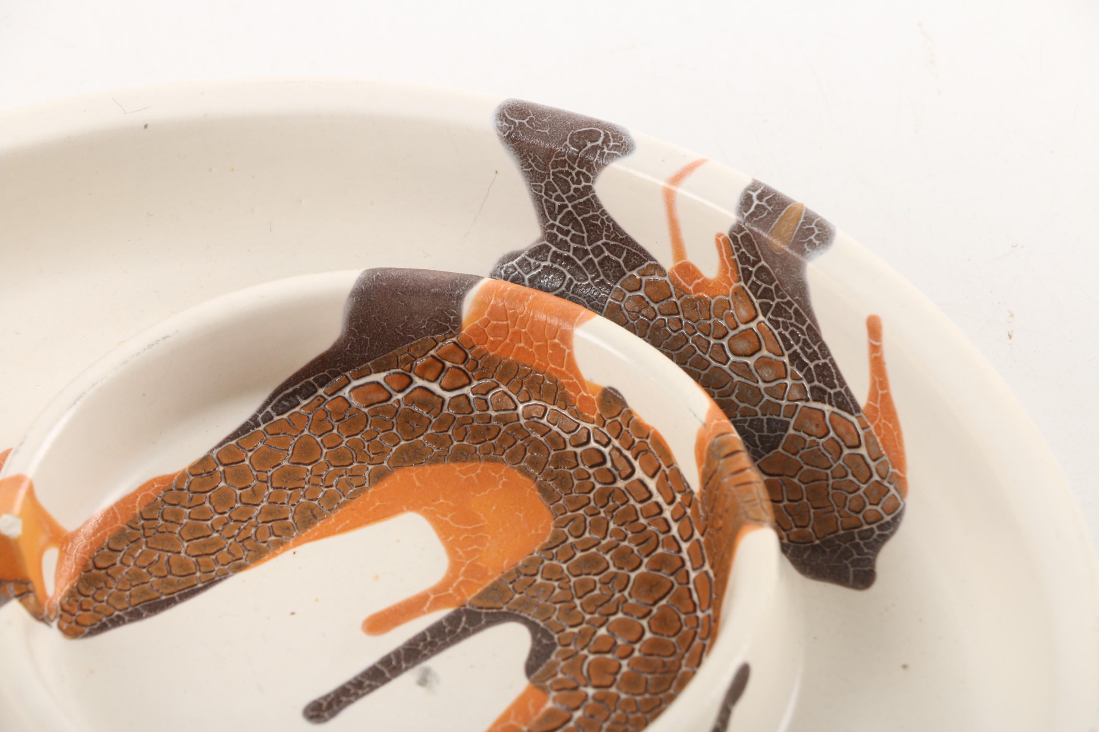 Mid 20th Century Inca Copper, Royal Haeger and California Pottery Ash Receivers