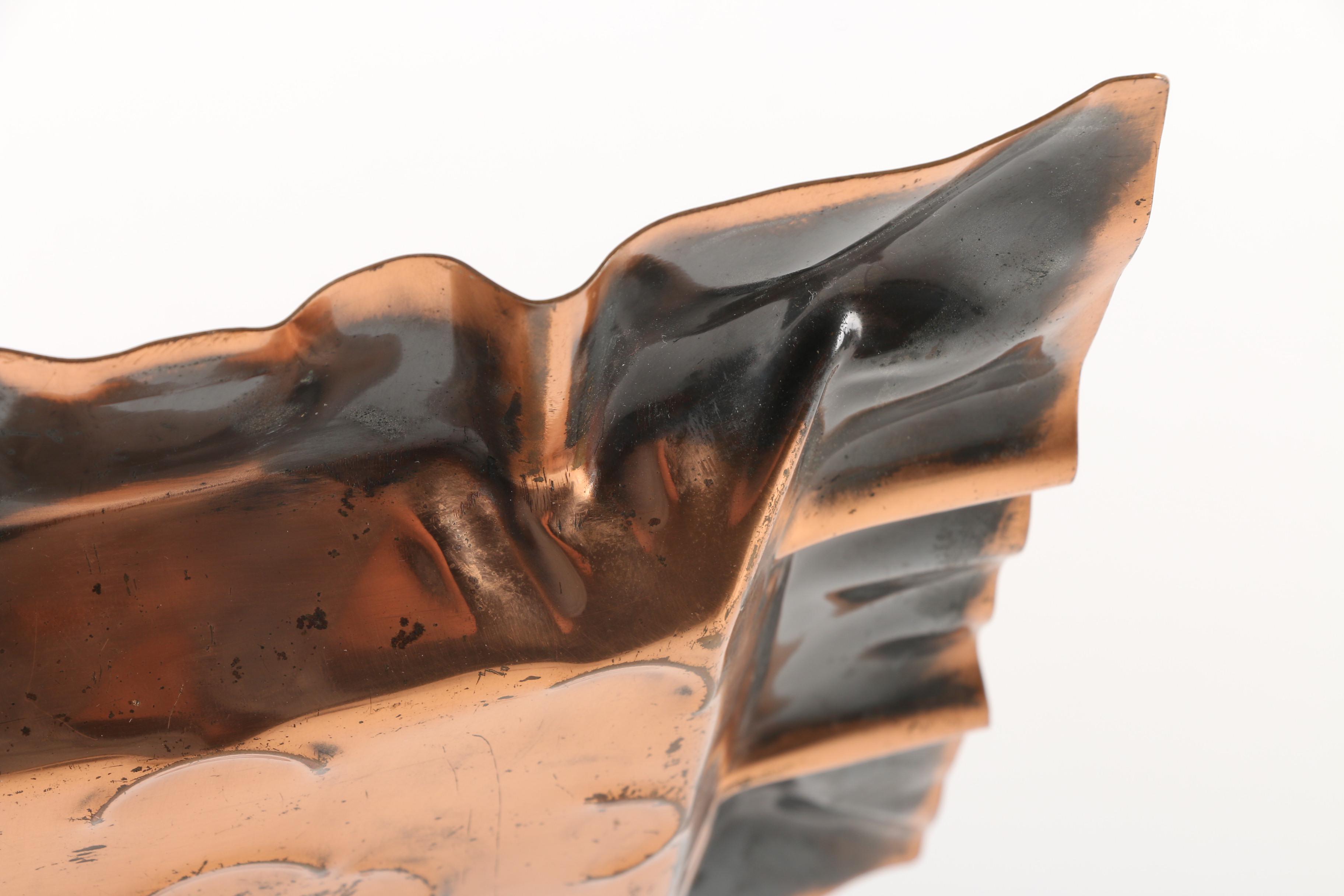 Mid 20th Century Inca Copper, Royal Haeger and California Pottery Ash Receivers