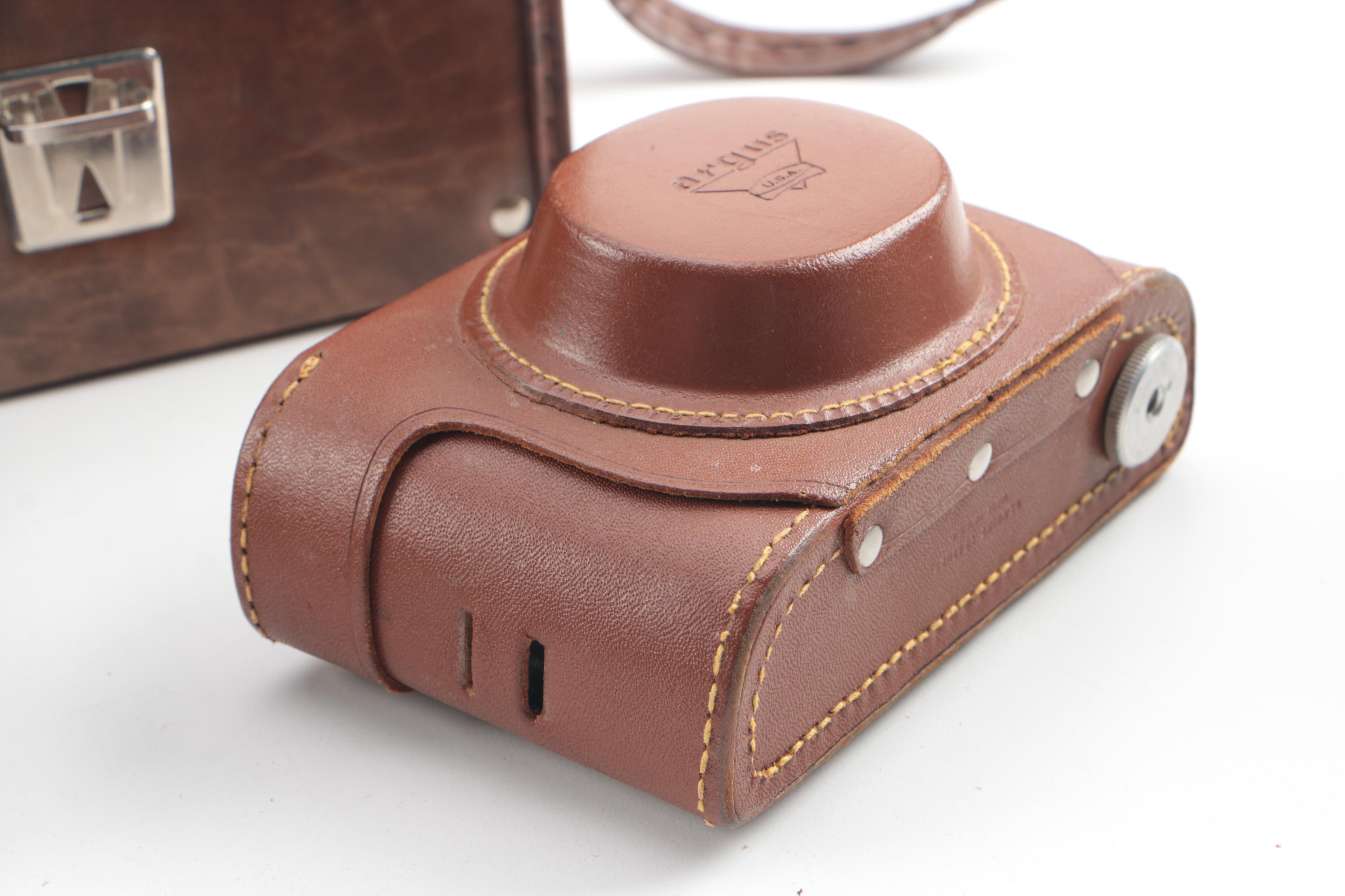 Kodak Brownie, Argus Cameras and Accessories with Camera Cases