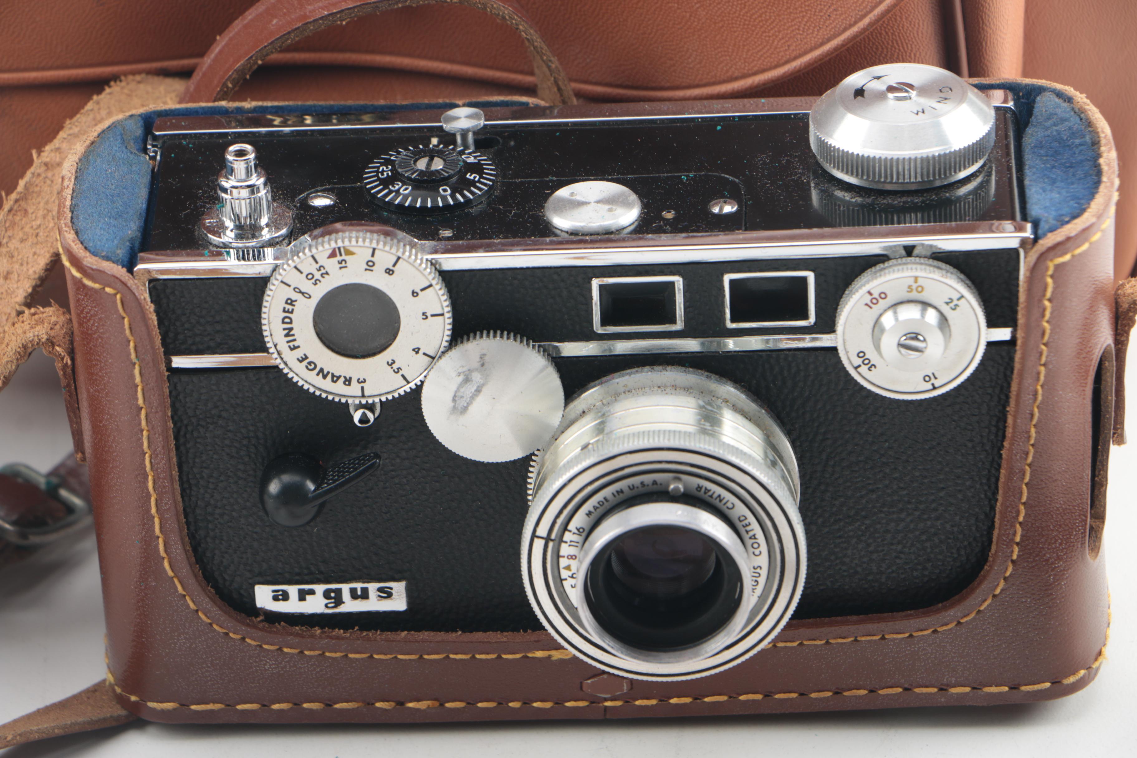 Kodak Brownie, Argus Cameras and Accessories with Camera Cases