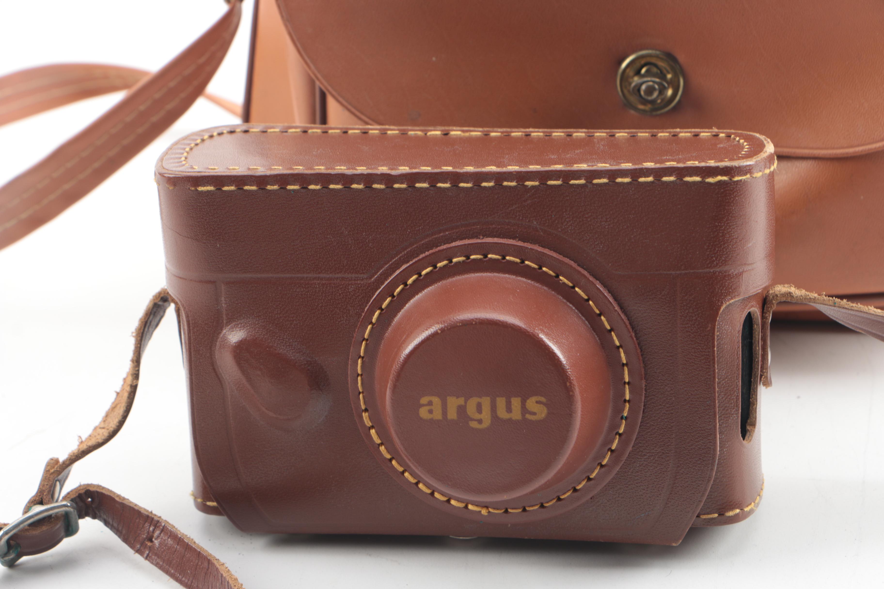 Kodak Brownie, Argus Cameras and Accessories with Camera Cases