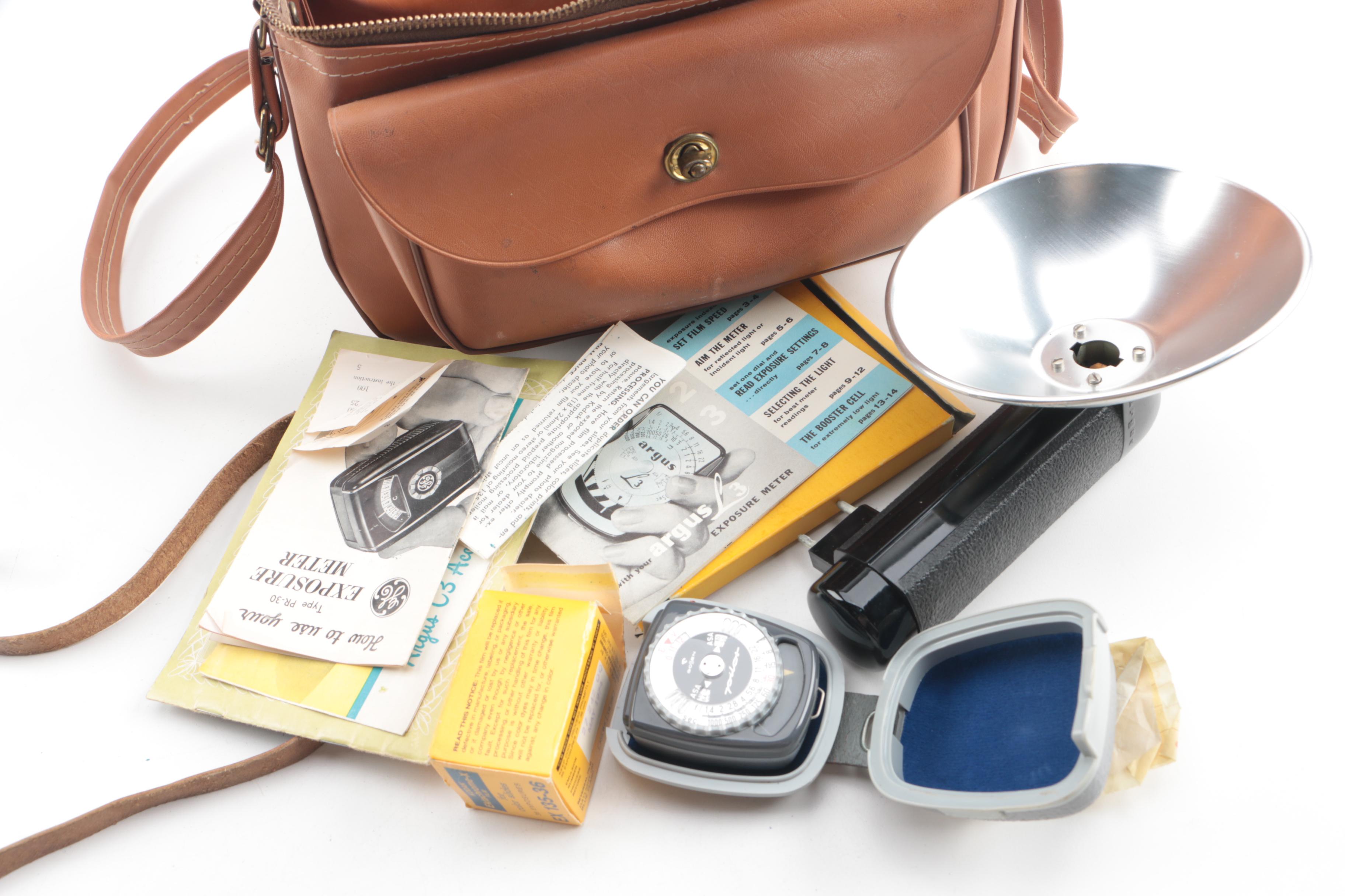 Kodak Brownie, Argus Cameras and Accessories with Camera Cases