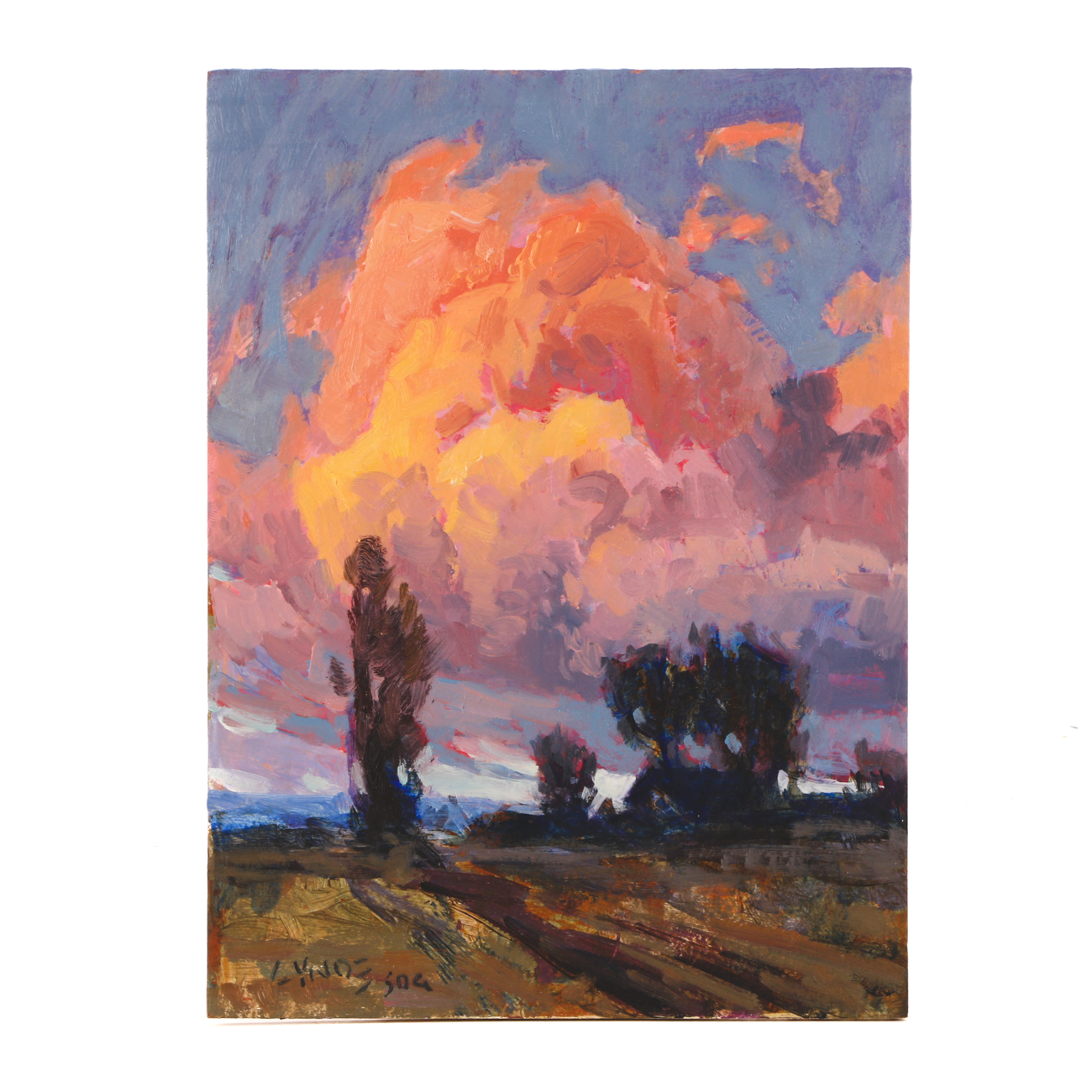 Taylor J. Lynde Original 2018 Oil Painting on Board "When Work is Done"