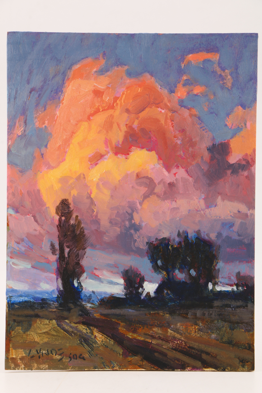 Taylor J. Lynde Original 2018 Oil Painting on Board "When Work is Done"