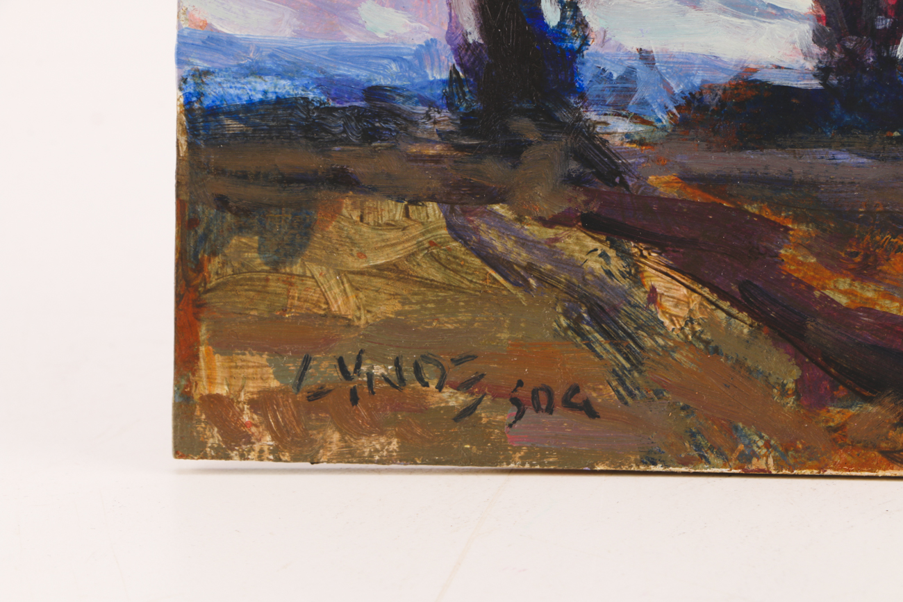 Taylor J. Lynde Original 2018 Oil Painting on Board "When Work is Done"