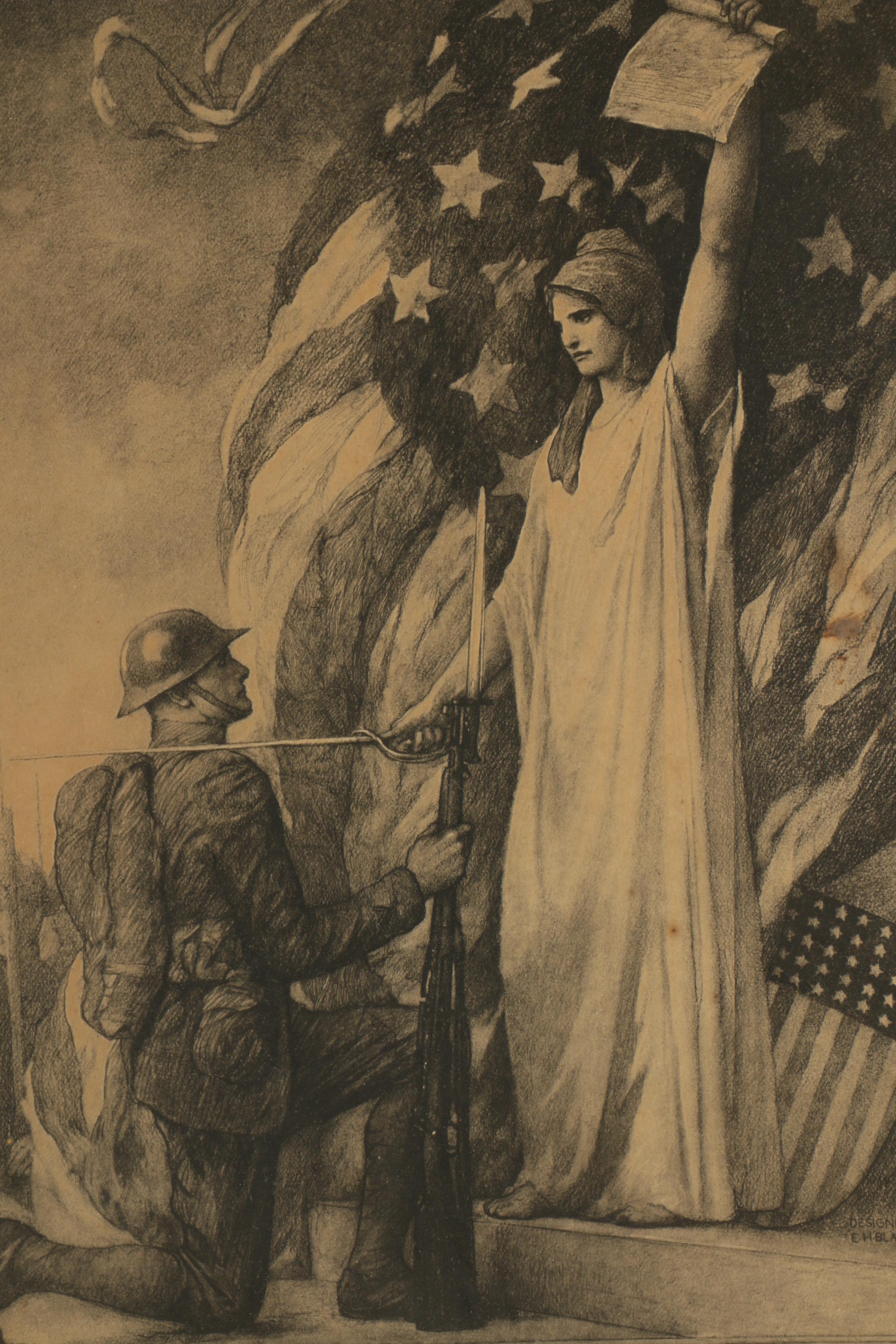 E. H. Blashfield 1919 Lithograph