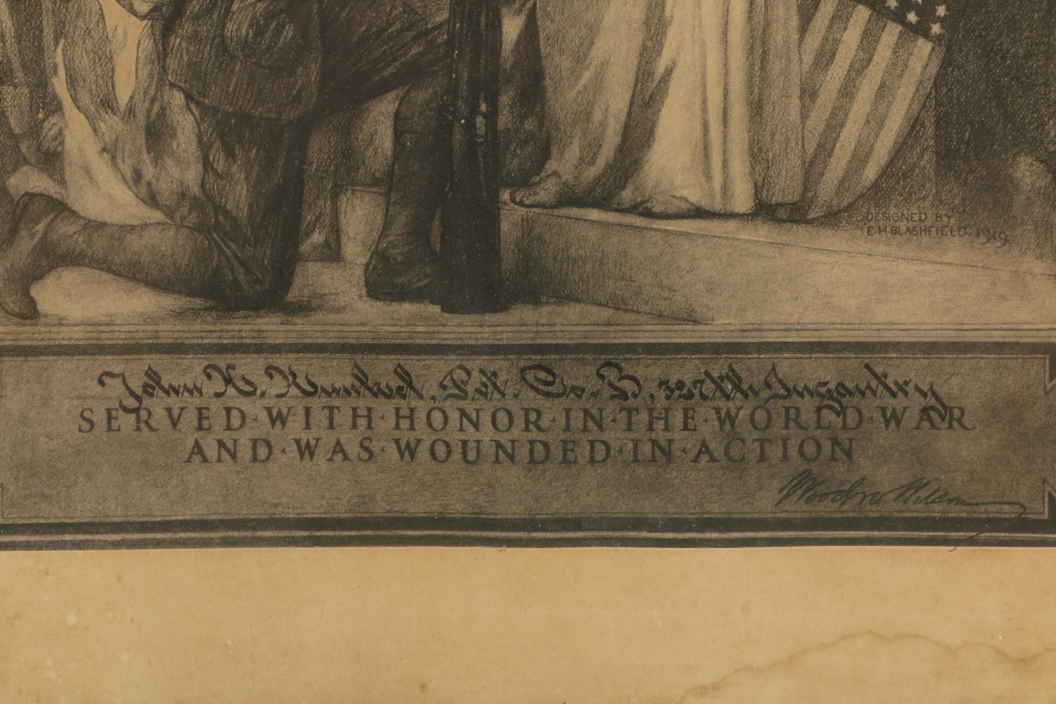 E. H. Blashfield 1919 Lithograph