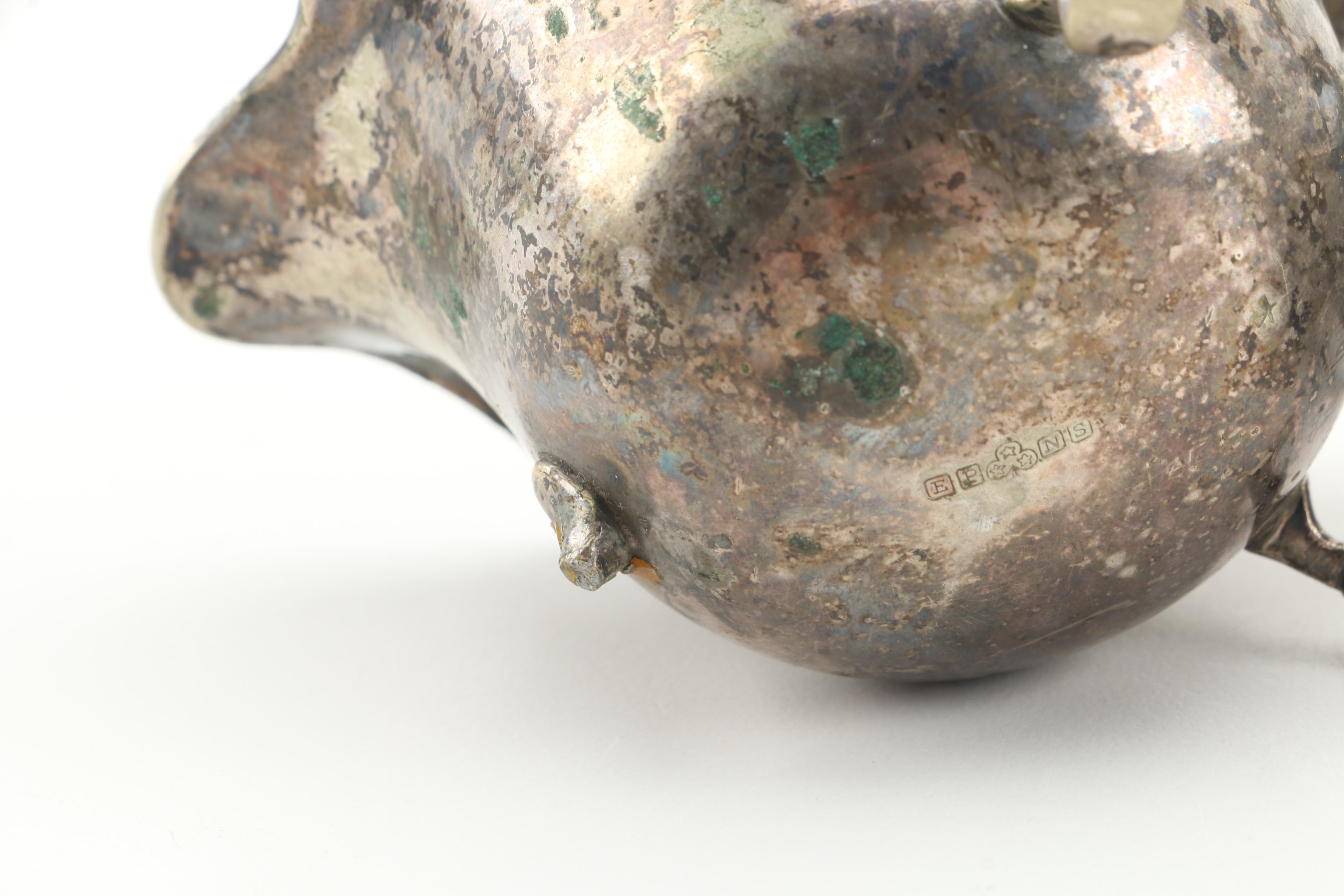 Vintage Kendall & Dent Silver Plate Tea Service with Barker Bros. Creamer