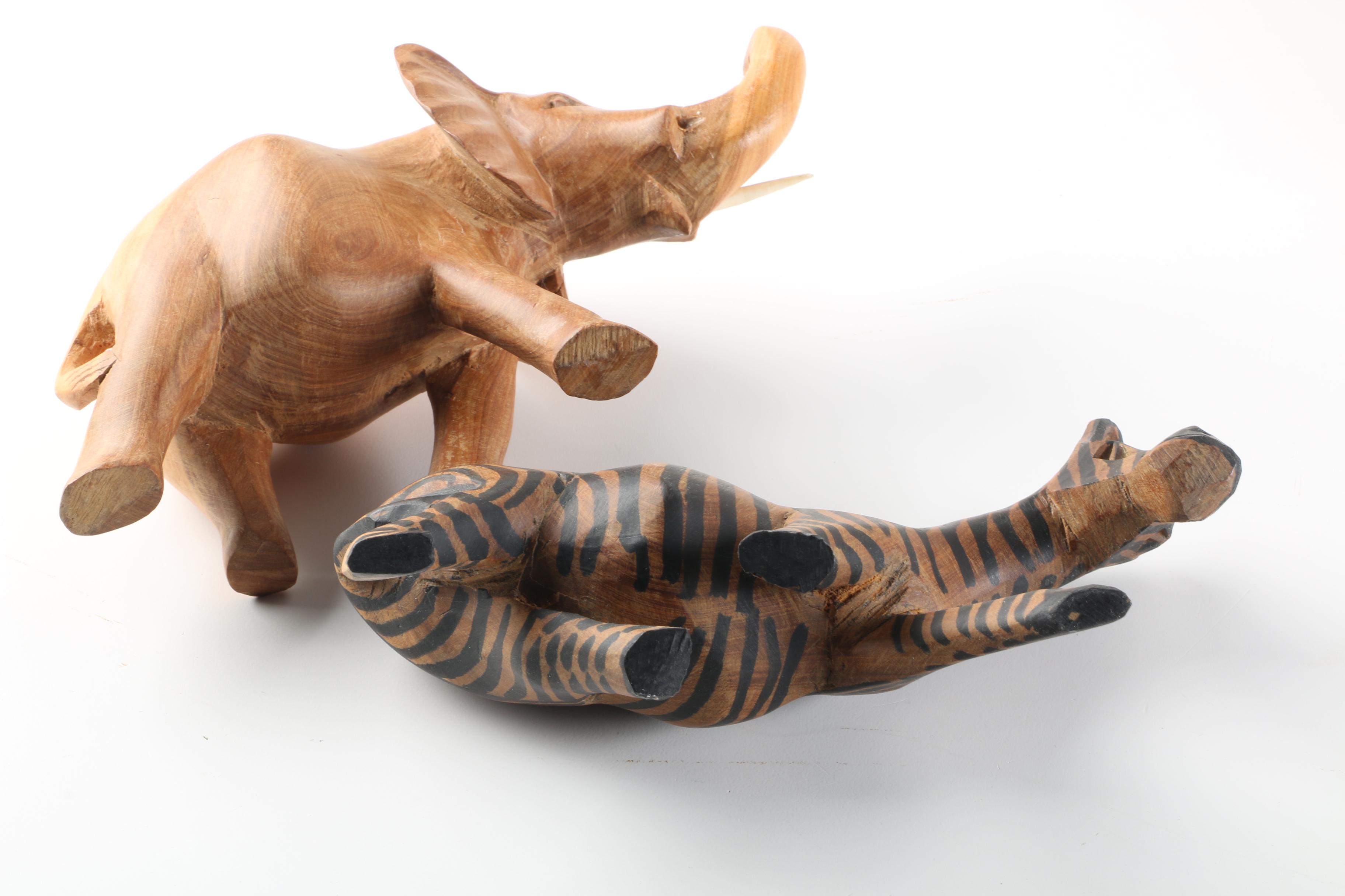 Kenyan Carved Wood Animal Figures