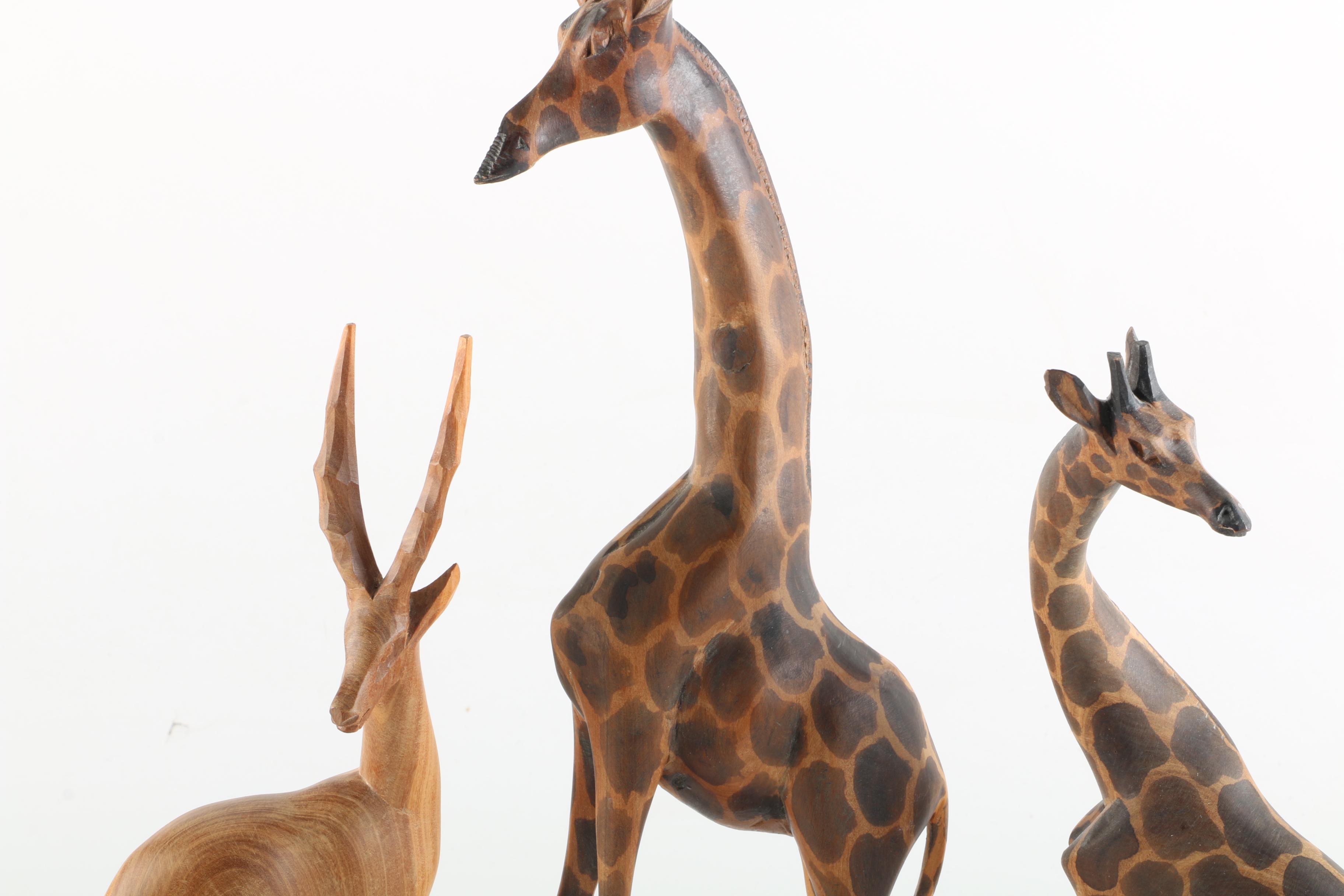 Kenyan Carved Wood Animal Figures