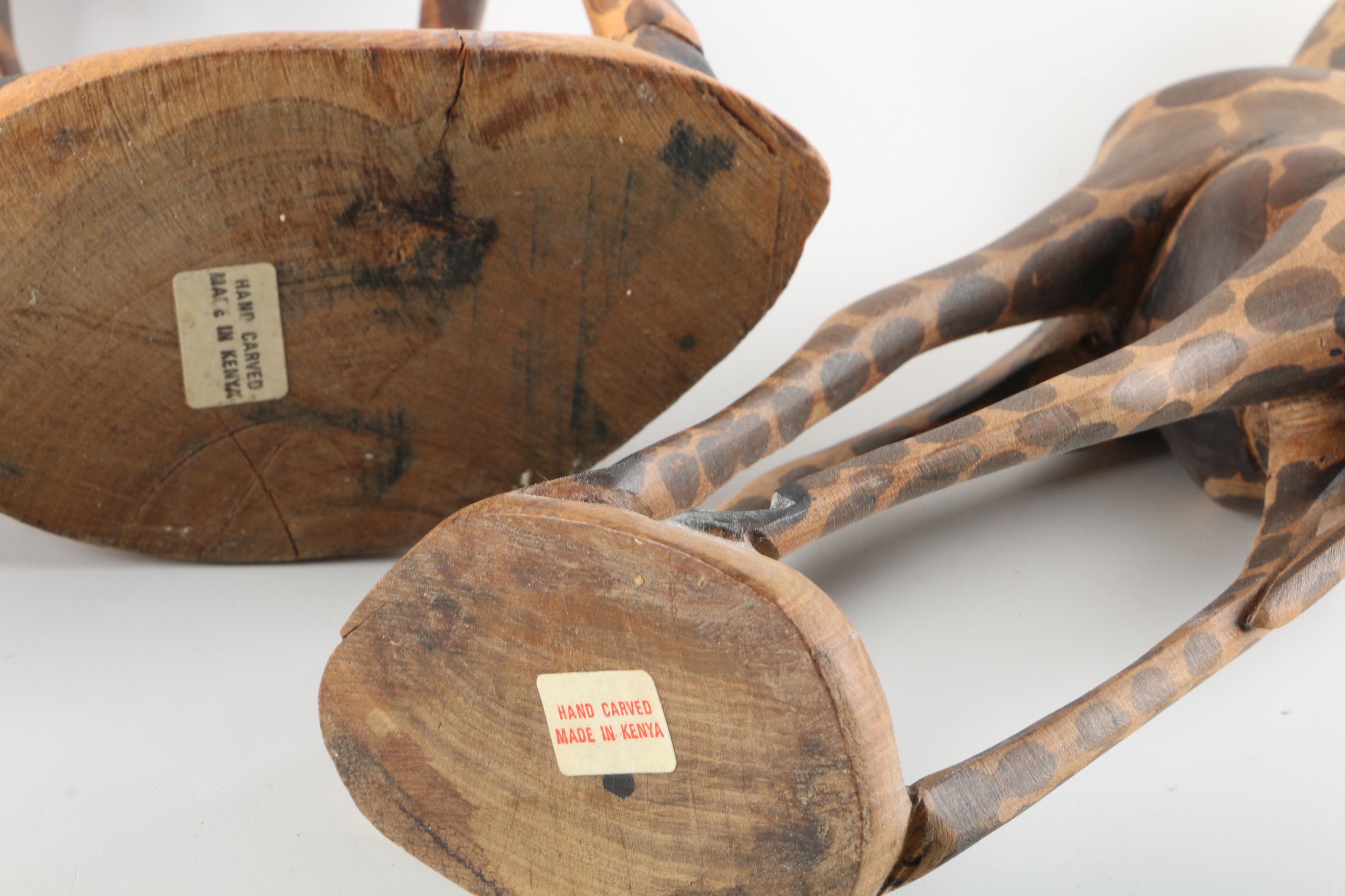 Kenyan Carved Wood Animal Figures