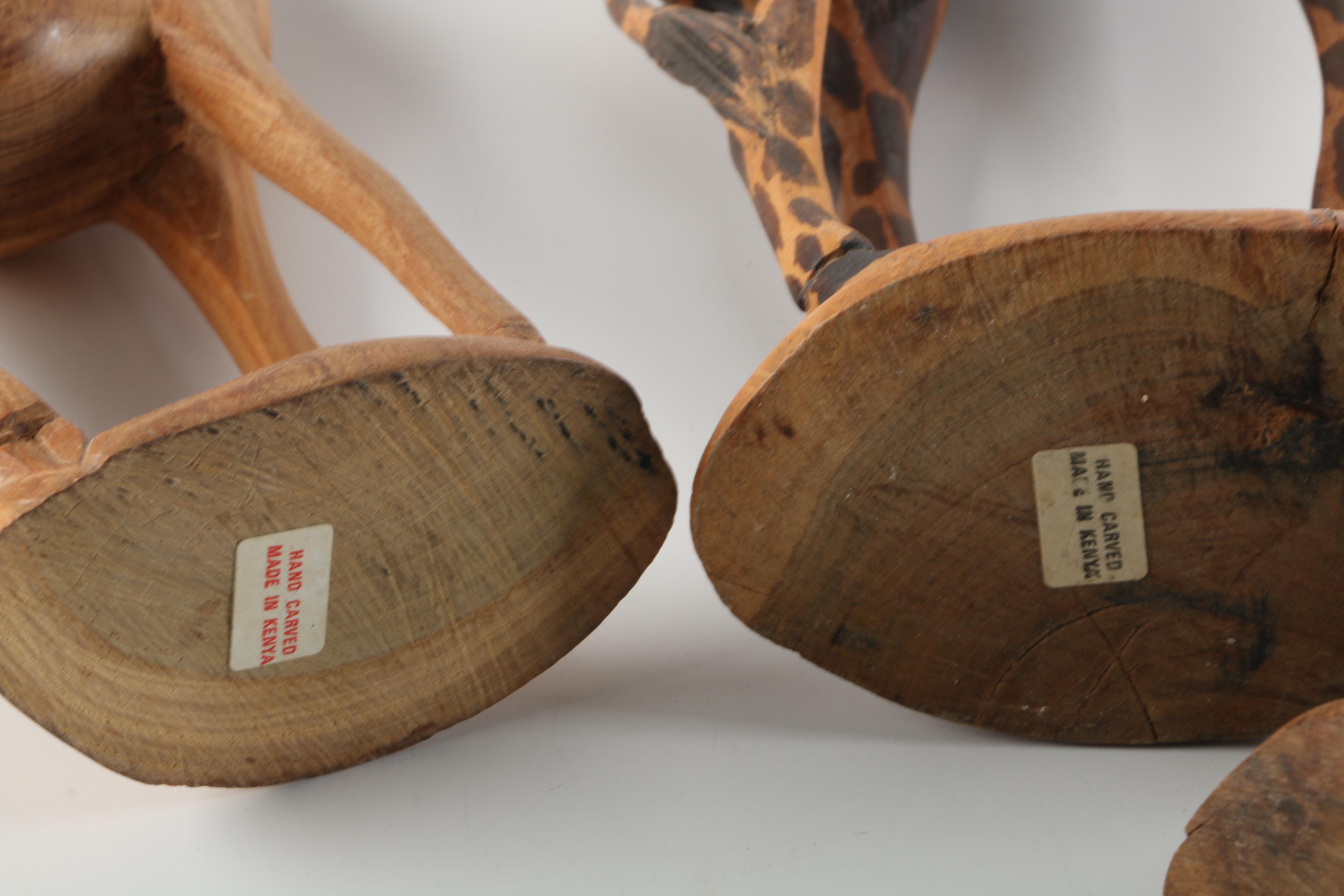 Kenyan Carved Wood Animal Figures