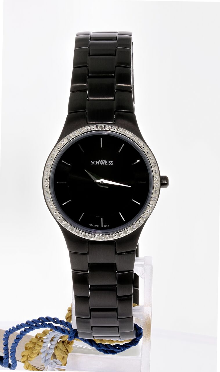 Schweiss Swiss Black Ion Plated Stainless Steel Watch