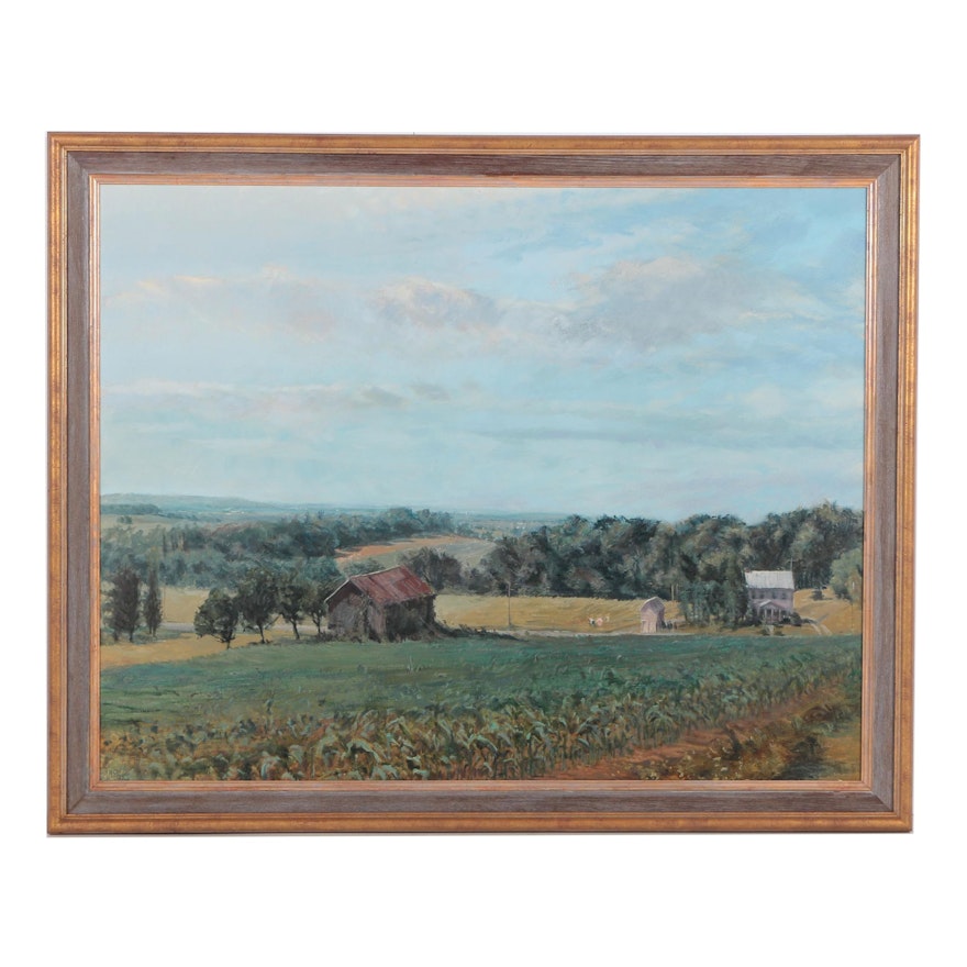 Henry Coe 1985 Oil Painting "Outside Of Uniontown"