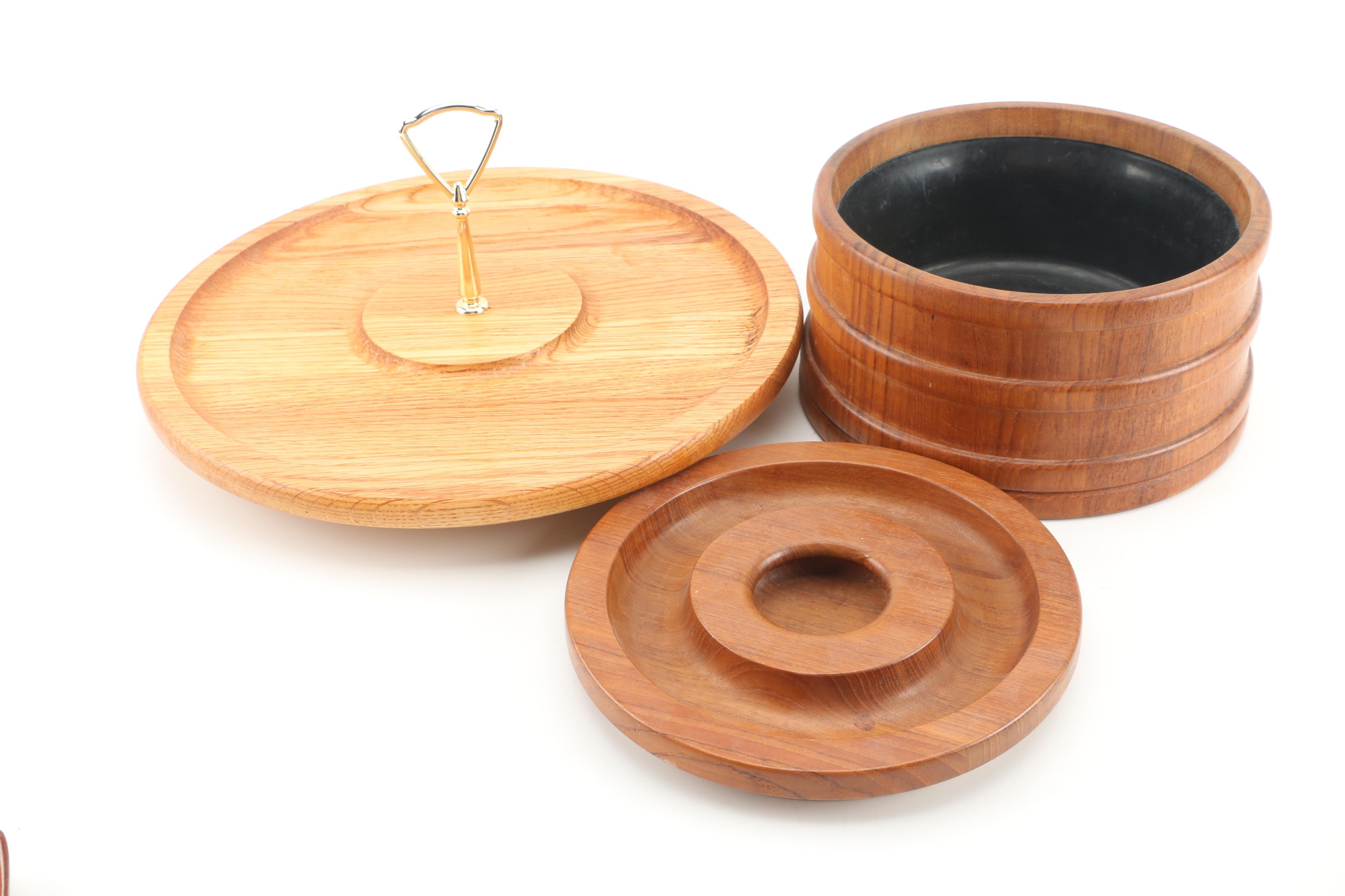 Wooden Serving Pieces, Utensils, and Coasters including Rainbow