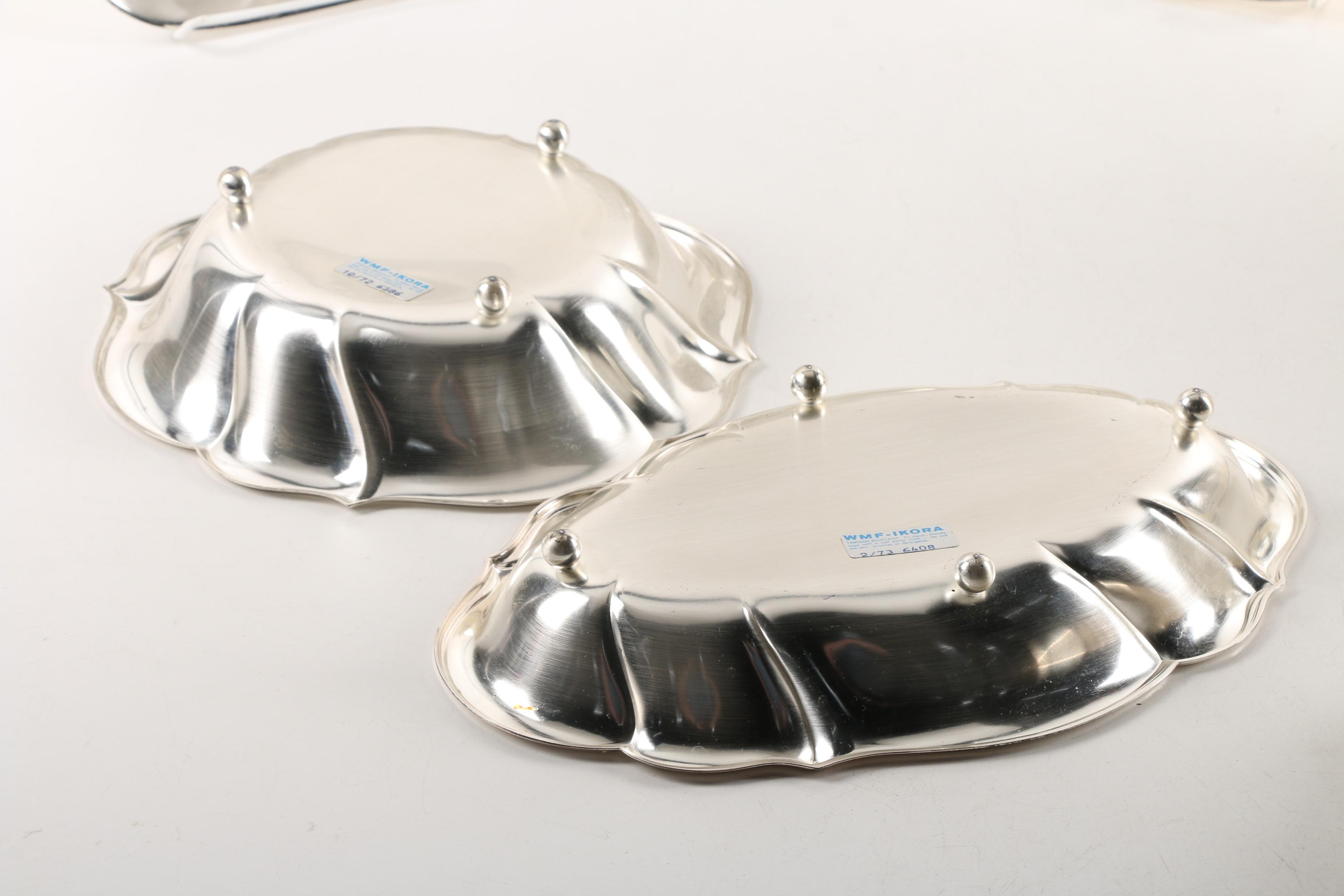 Silver Plate Tableware Featuring WMF-Ikora and Sheridan