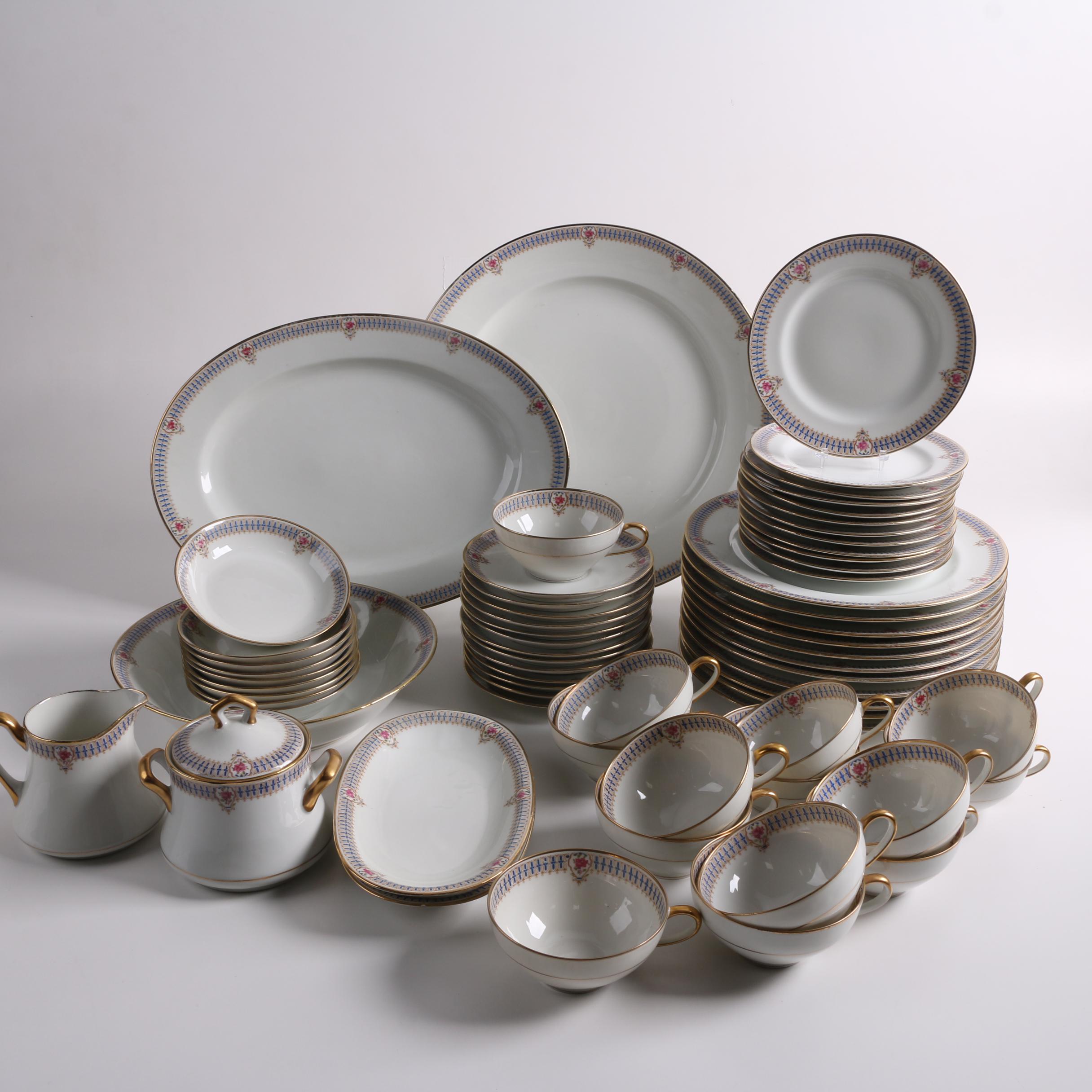 Early 20th Century C. Ahrenfeldt Limoges Porcelain Dinnerware
