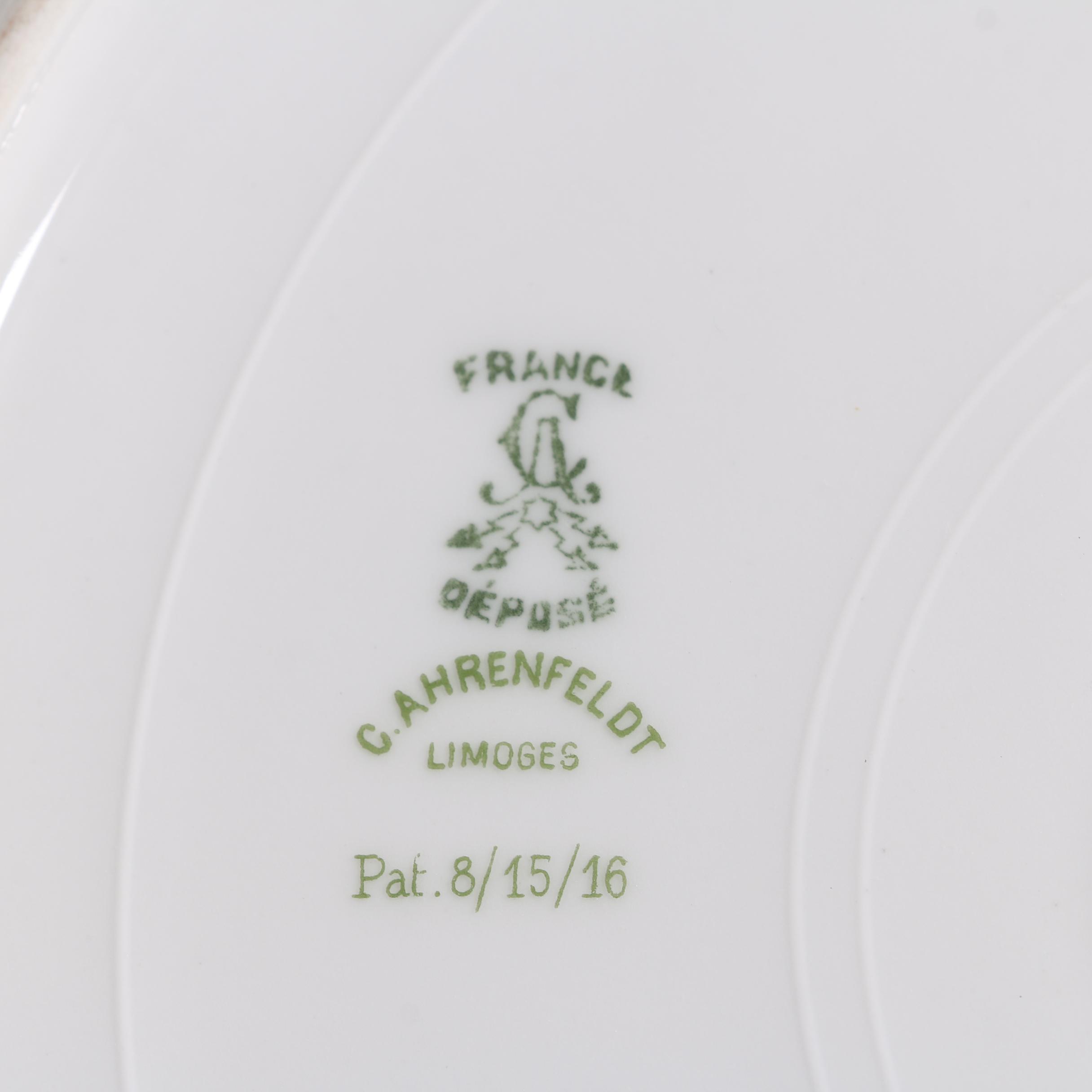 Early 20th Century C. Ahrenfeldt Limoges Porcelain Dinnerware