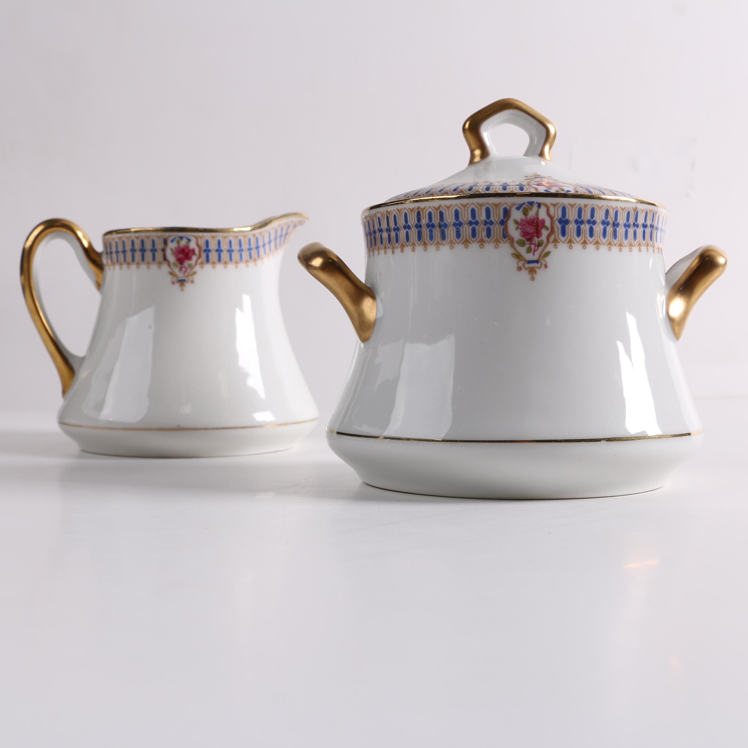 Early 20th Century C. Ahrenfeldt Limoges Porcelain Dinnerware