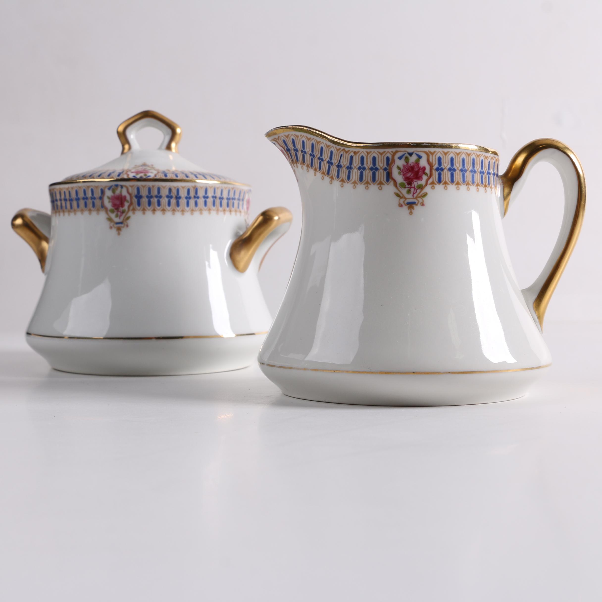 Early 20th Century C. Ahrenfeldt Limoges Porcelain Dinnerware