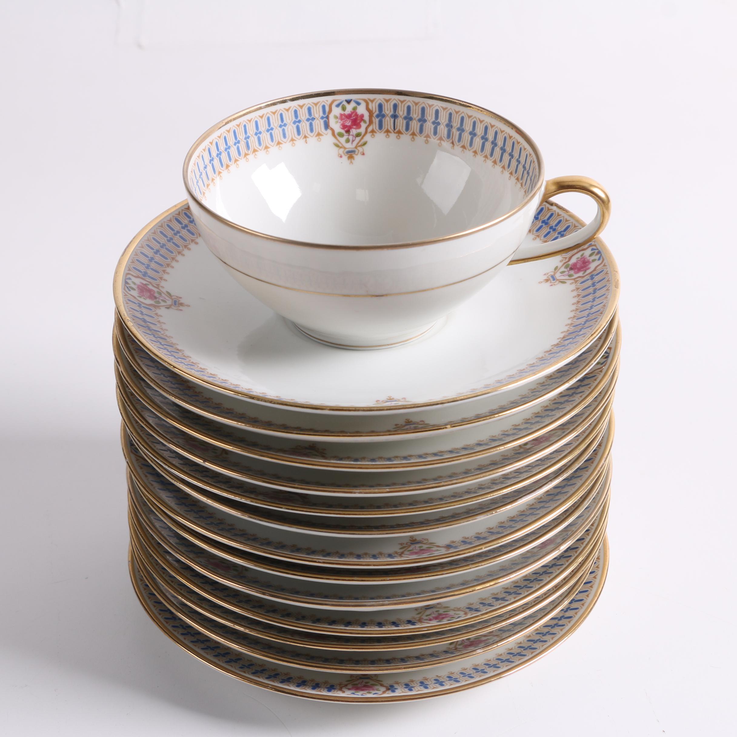 Early 20th Century C. Ahrenfeldt Limoges Porcelain Dinnerware