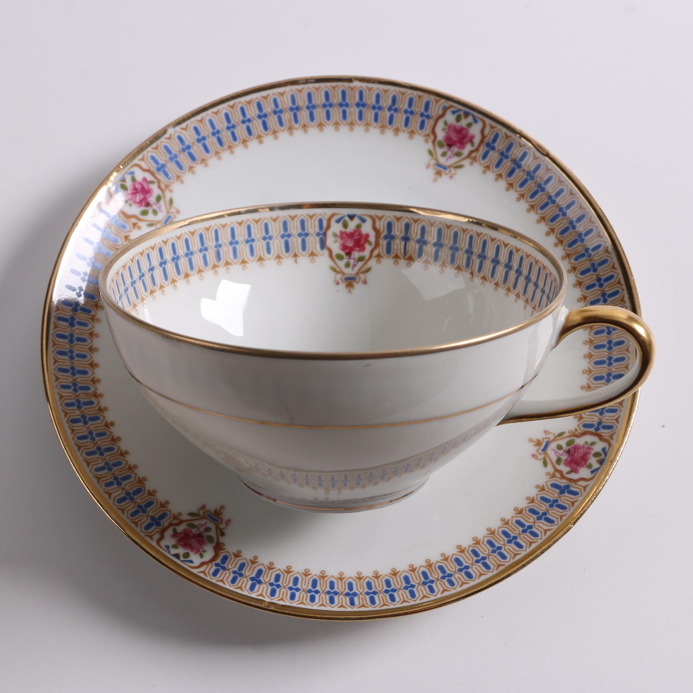 Early 20th Century C. Ahrenfeldt Limoges Porcelain Dinnerware
