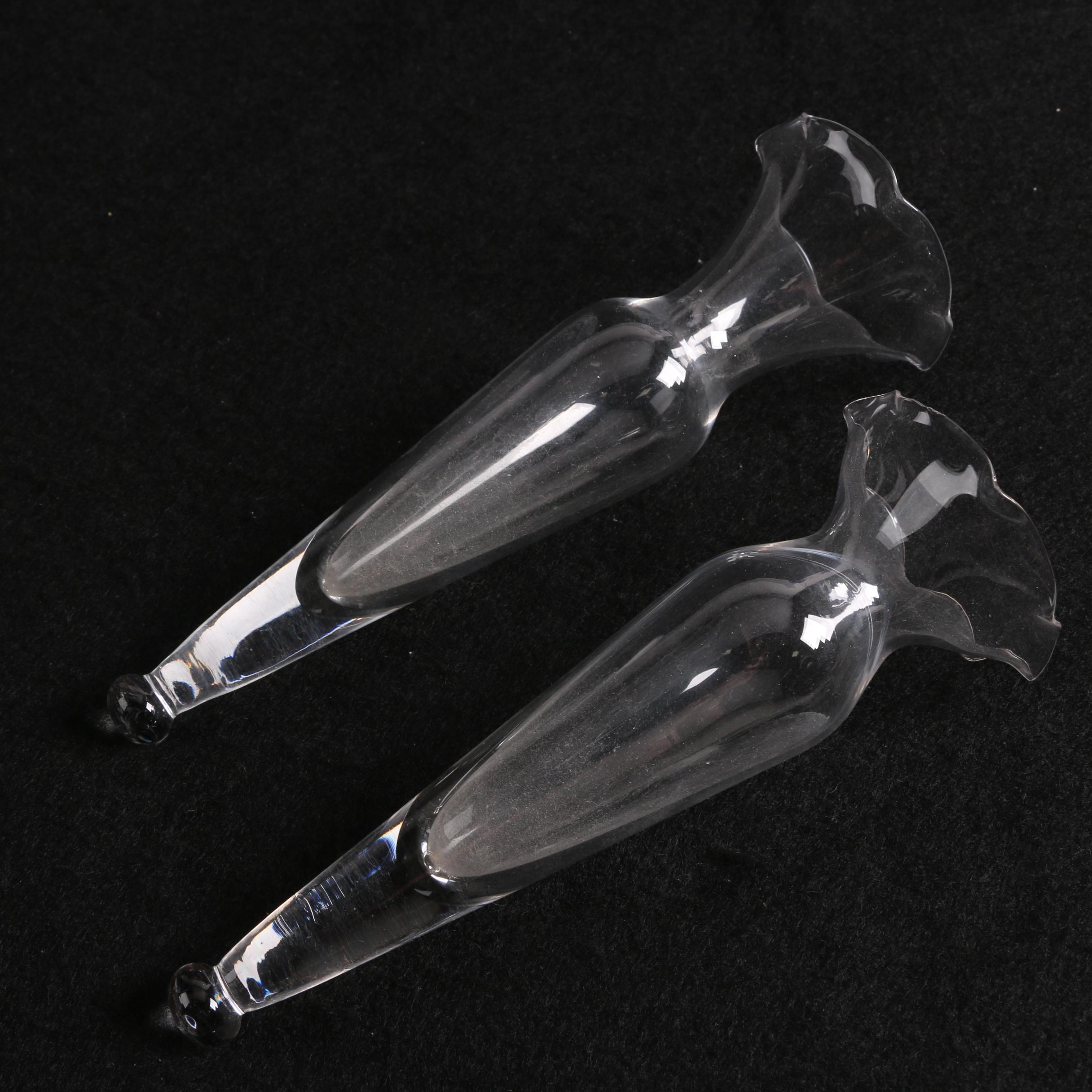 Depression Glass Candle-Vase Epergne Style Centerpiece