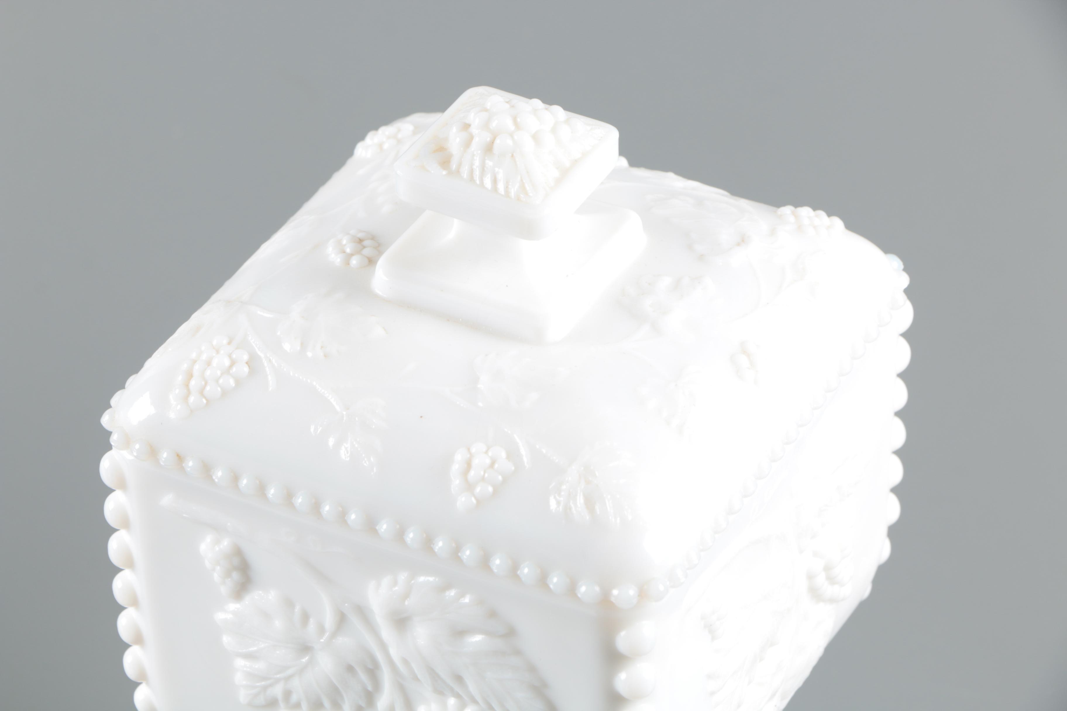 Milk Glass Tableware and Decor including a Pyrex Mixing Bowl