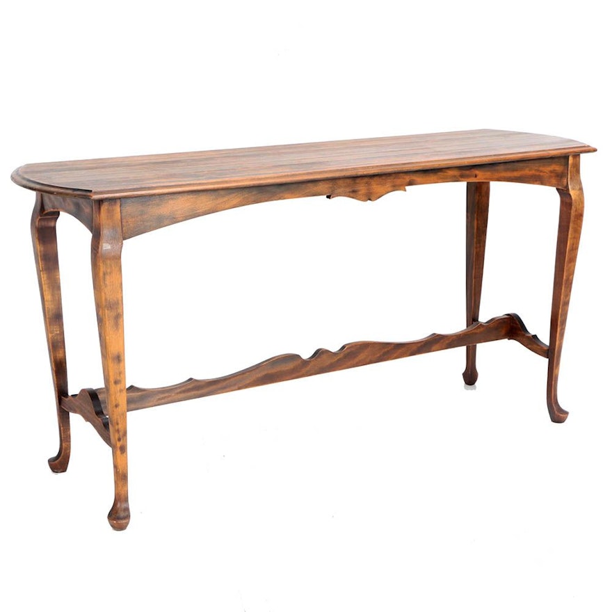 Stained Wooden Console Table