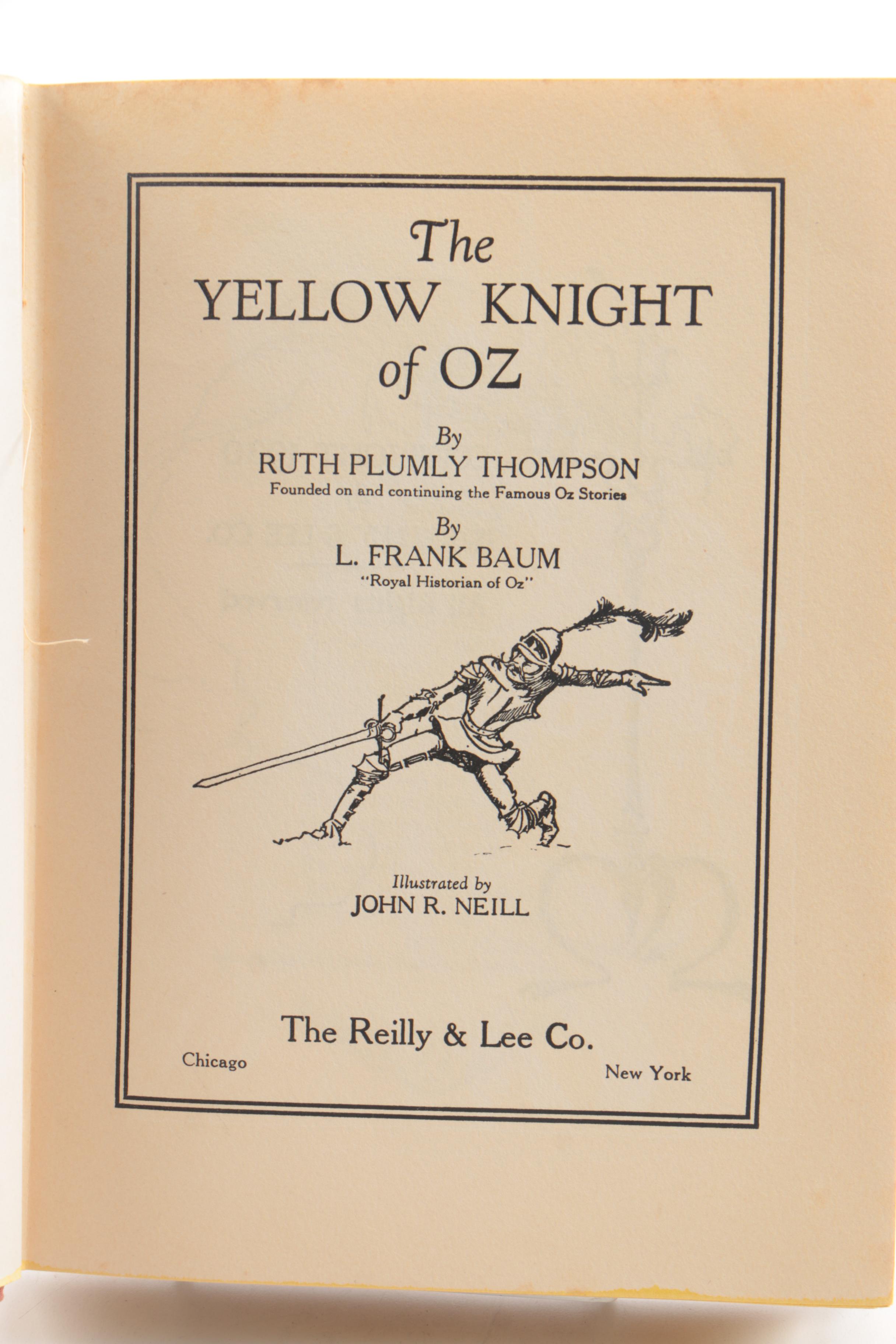 1930 "The Yellow Knight of Oz" by Ruth Plumly Thompson