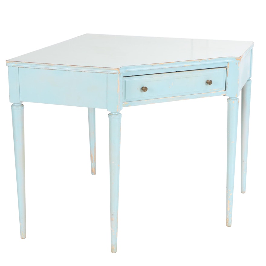 Painted Wooden Large Corner Table