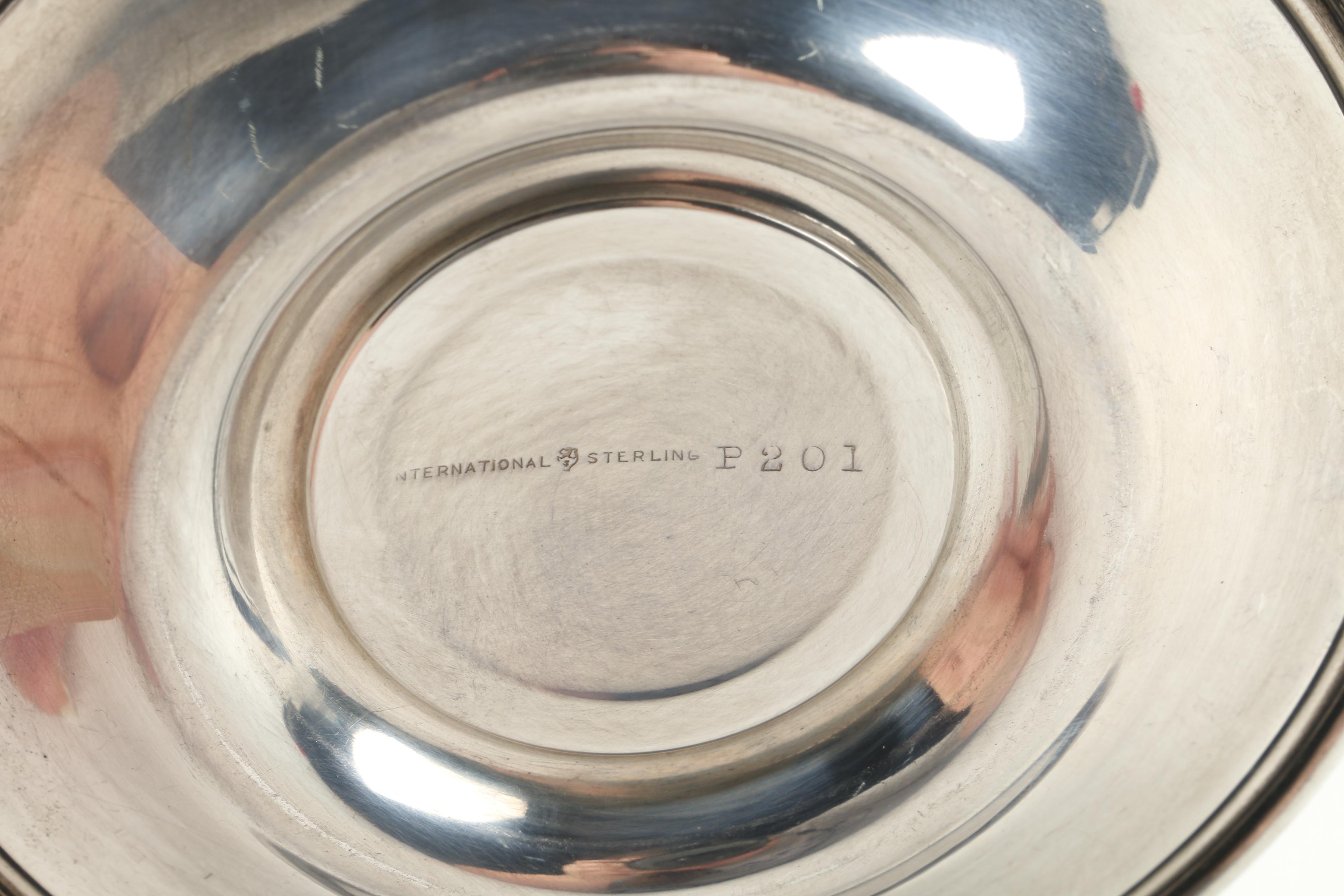 International Silver Co. Sterling Demitasse Cups and Saucers with Lenox Inserts