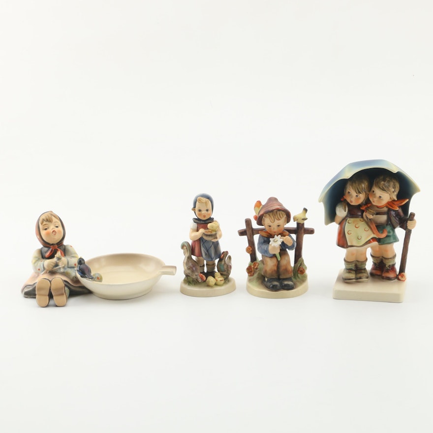 Vintage Goebel Hummel Figurines and Ash Receiver
