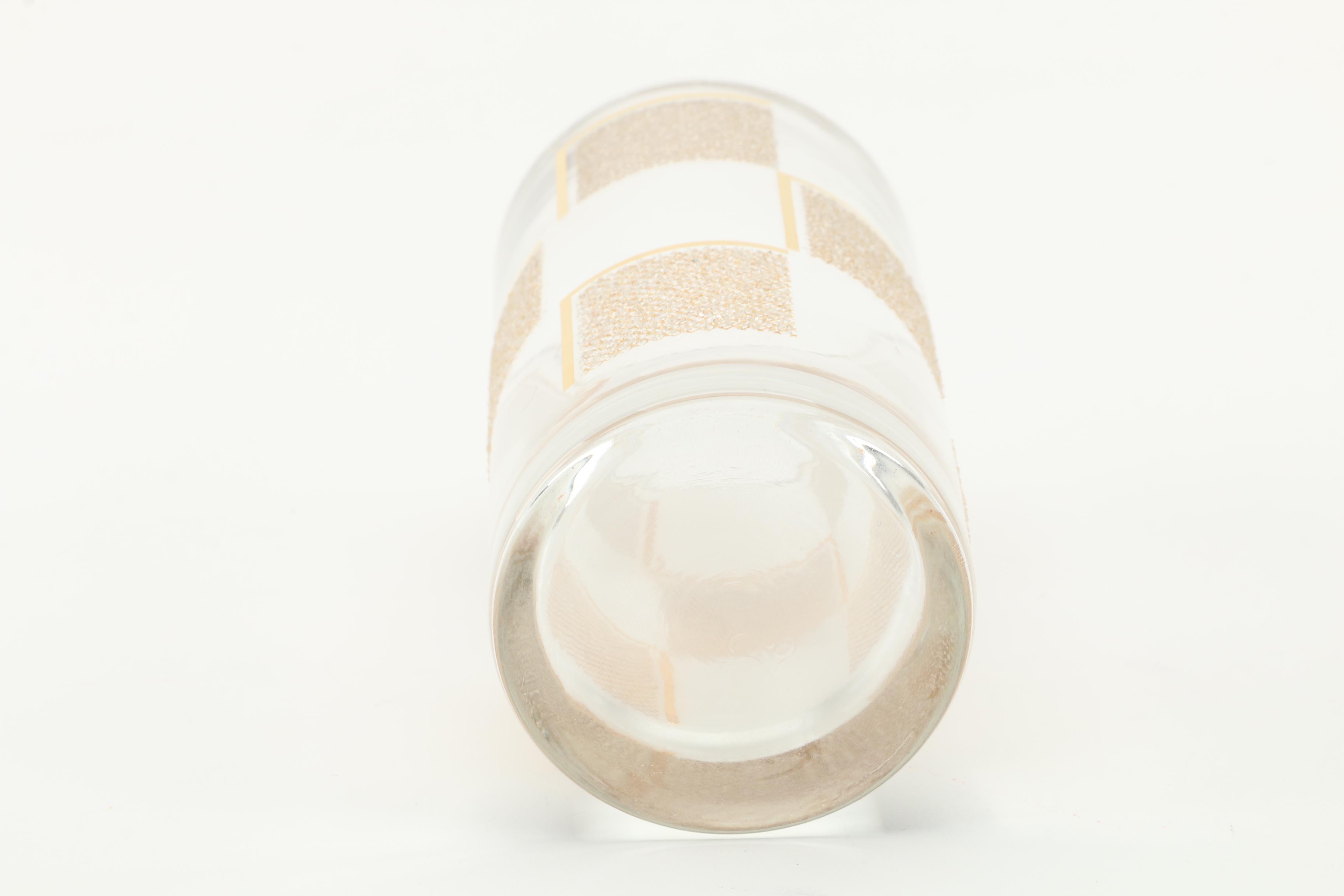 Mid-Century Gilded Glass Tumblers