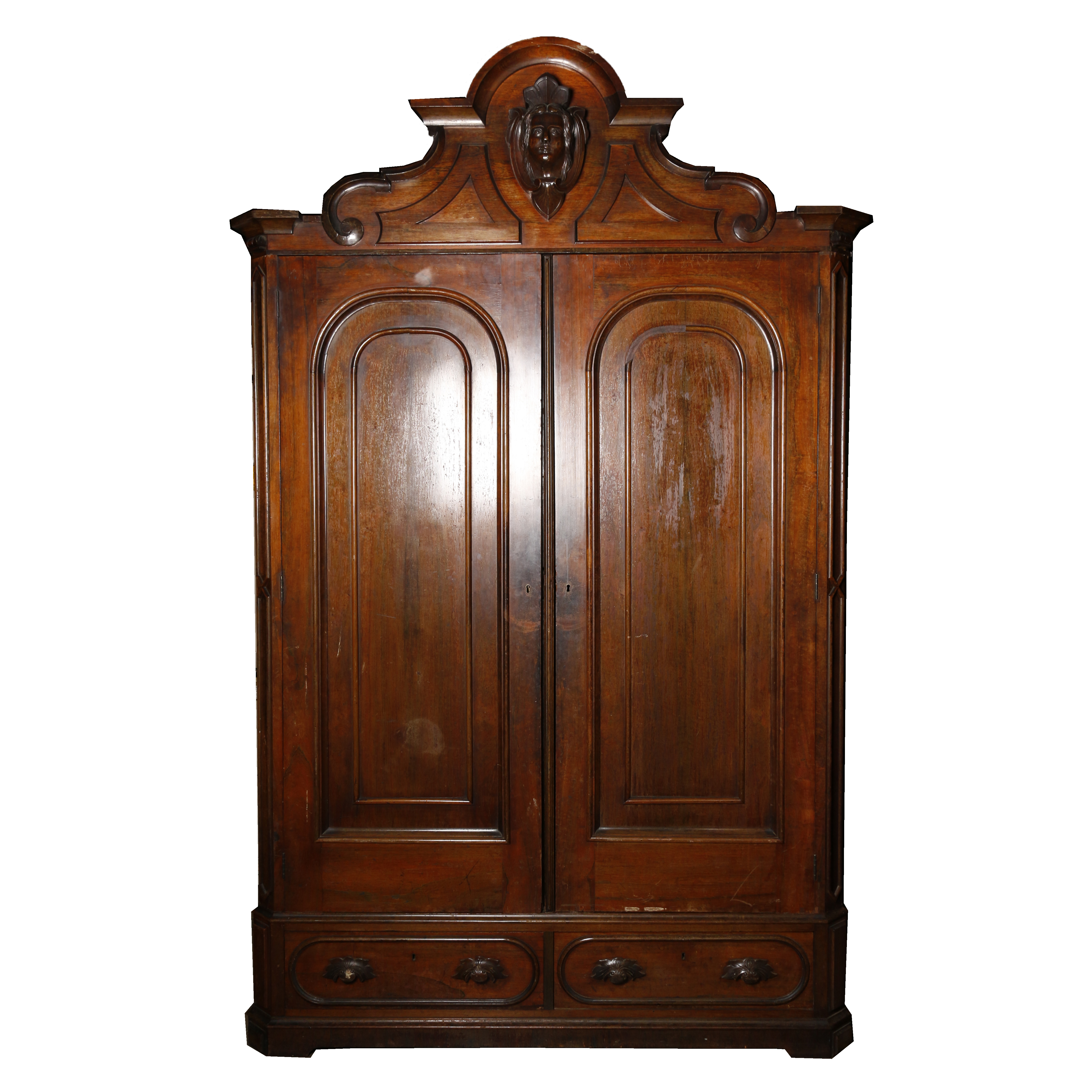 Antique Late Victorian Mahogany Wardrobe