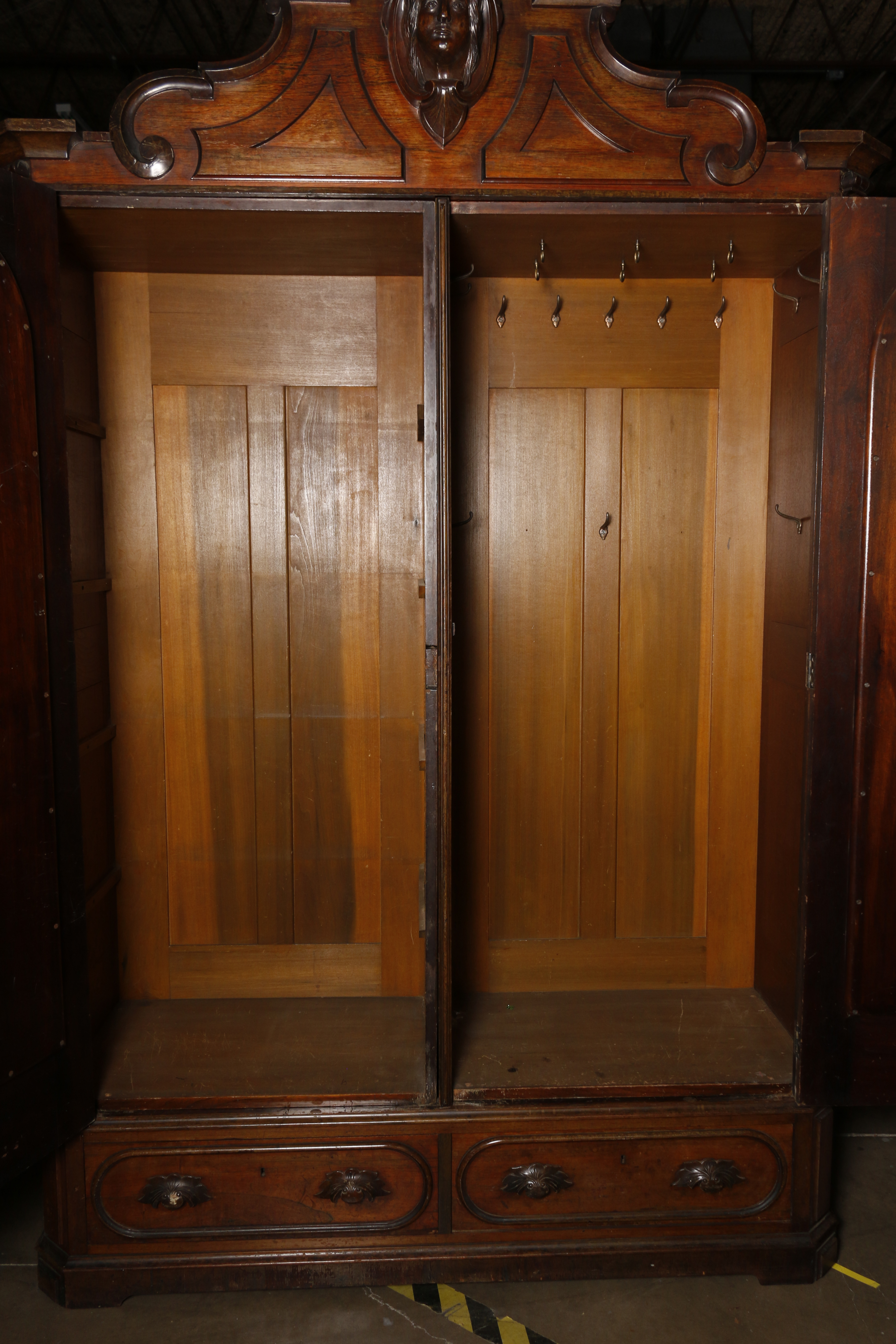 Antique Late Victorian Mahogany Wardrobe