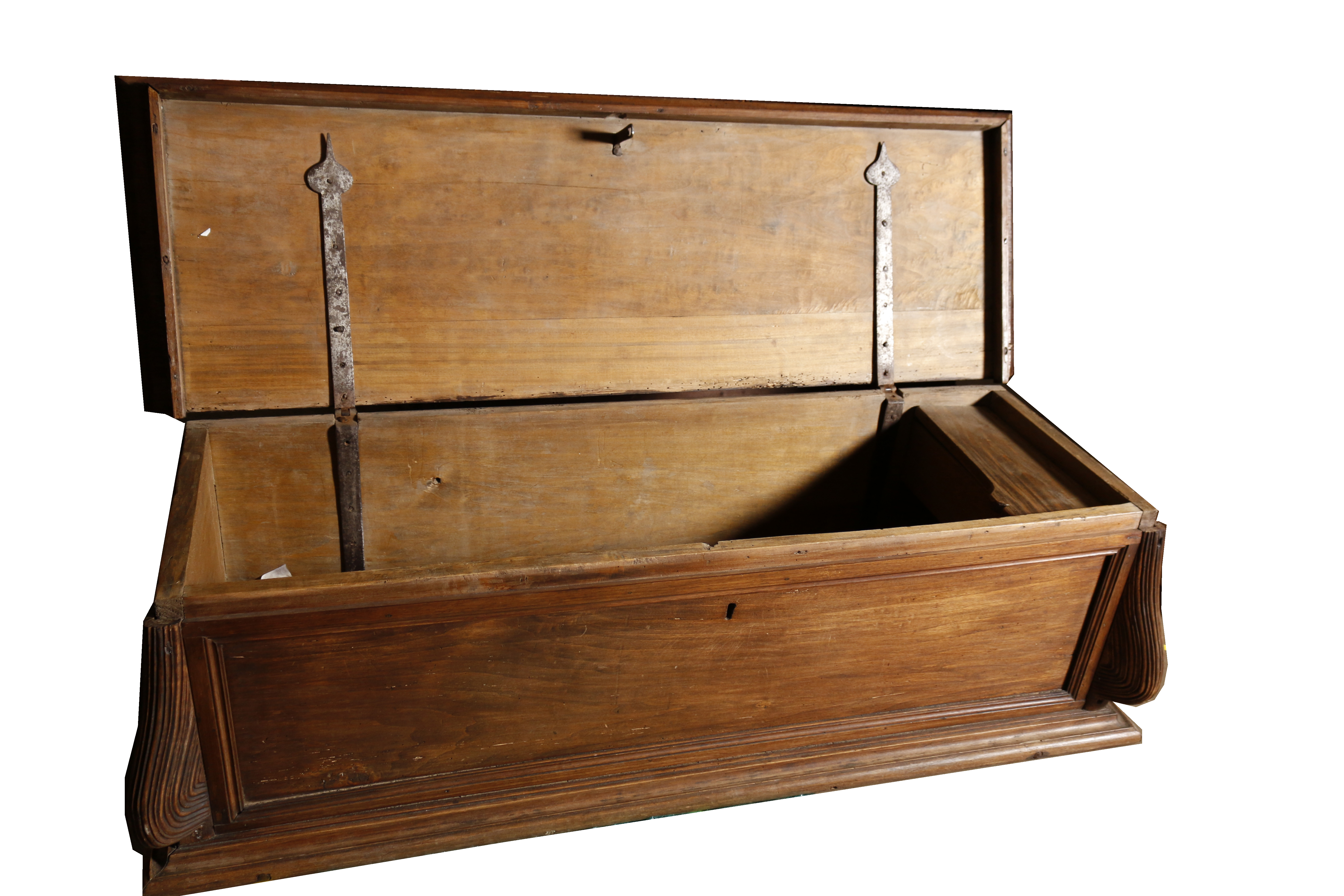 Antique Walnut and Birch Blanket Chest