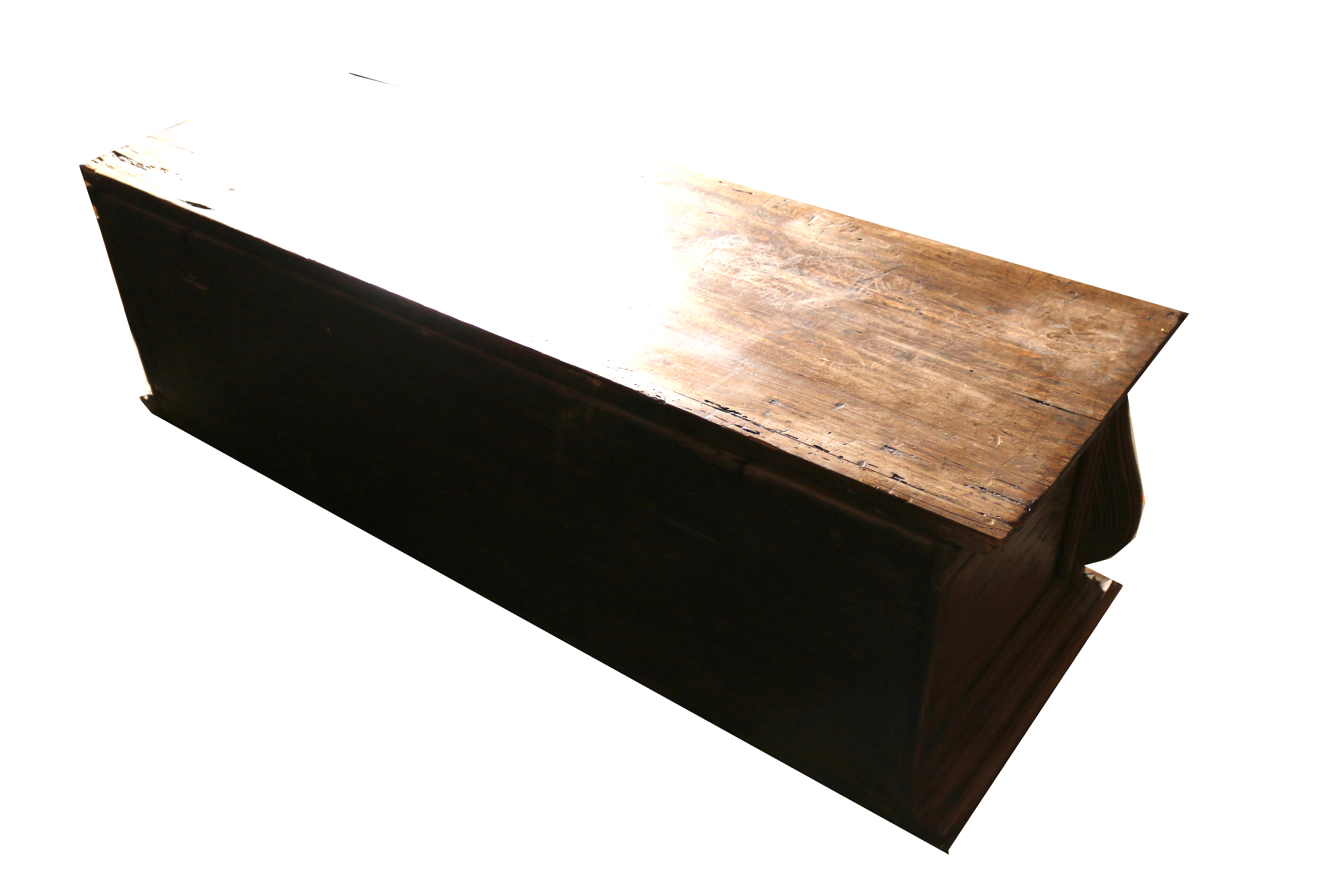 Antique Walnut and Birch Blanket Chest